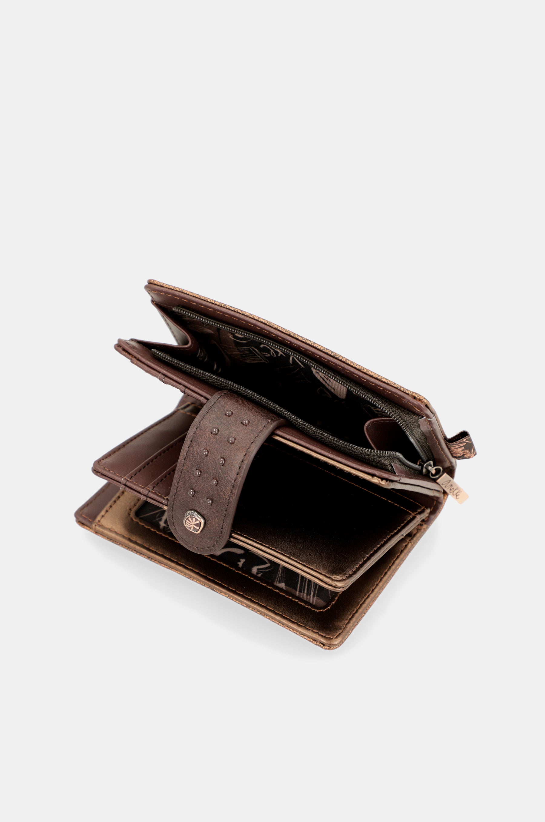 Nature Shodō brown flexible RFID wallet