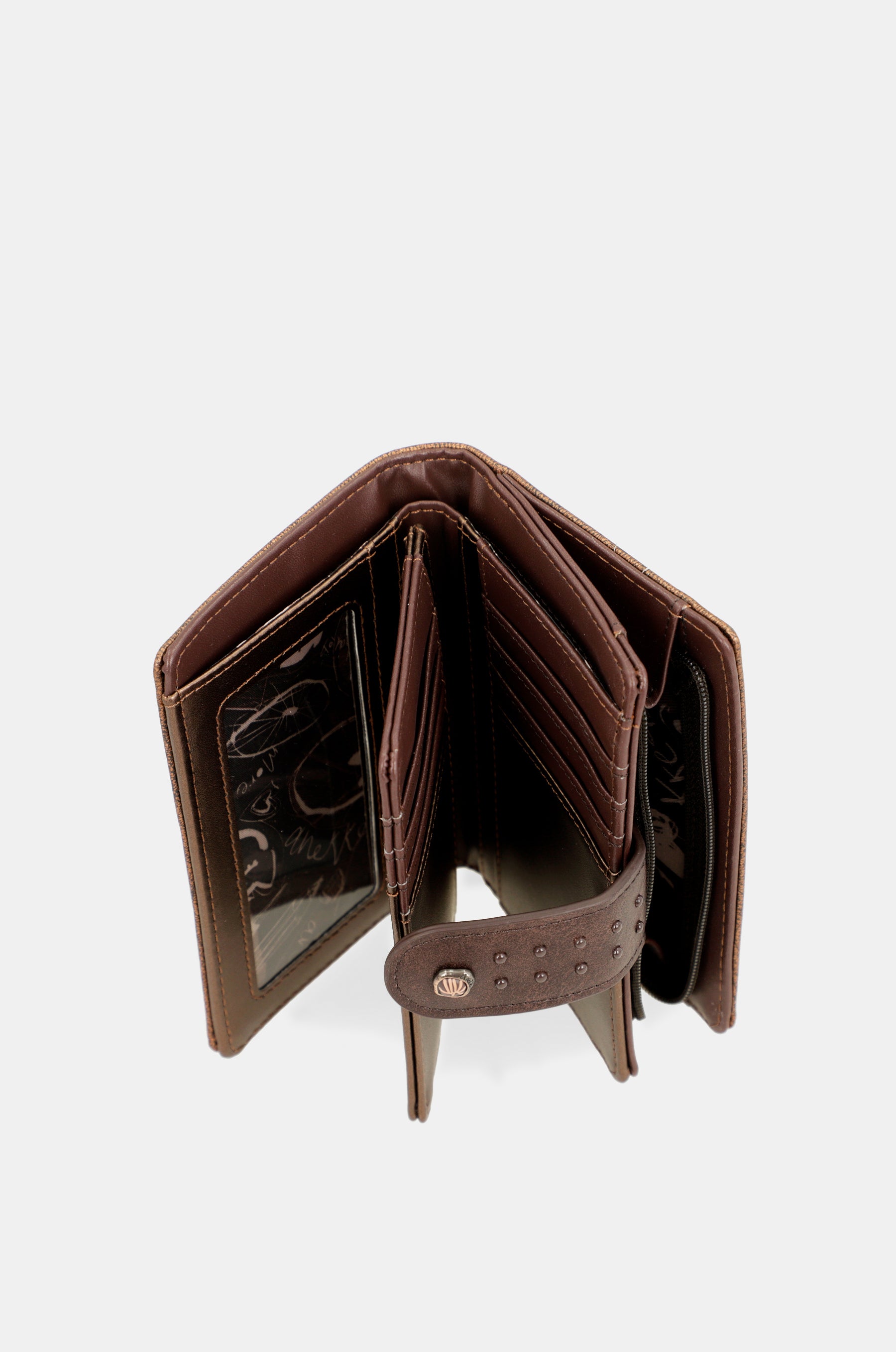 Nature Shodō brown flexible RFID wallet