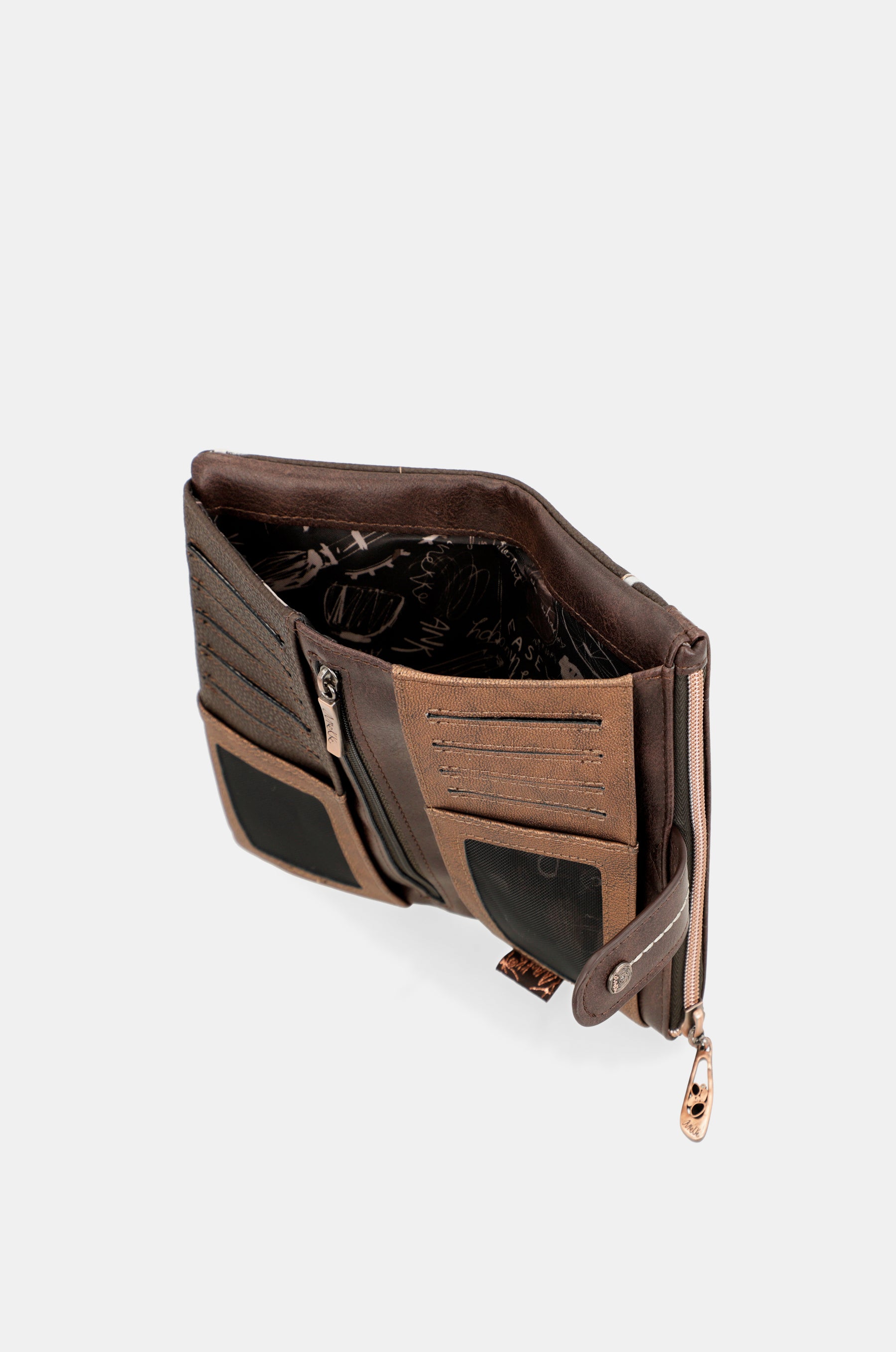 Nature Shodō Brown RFID Flexi Wallet brown