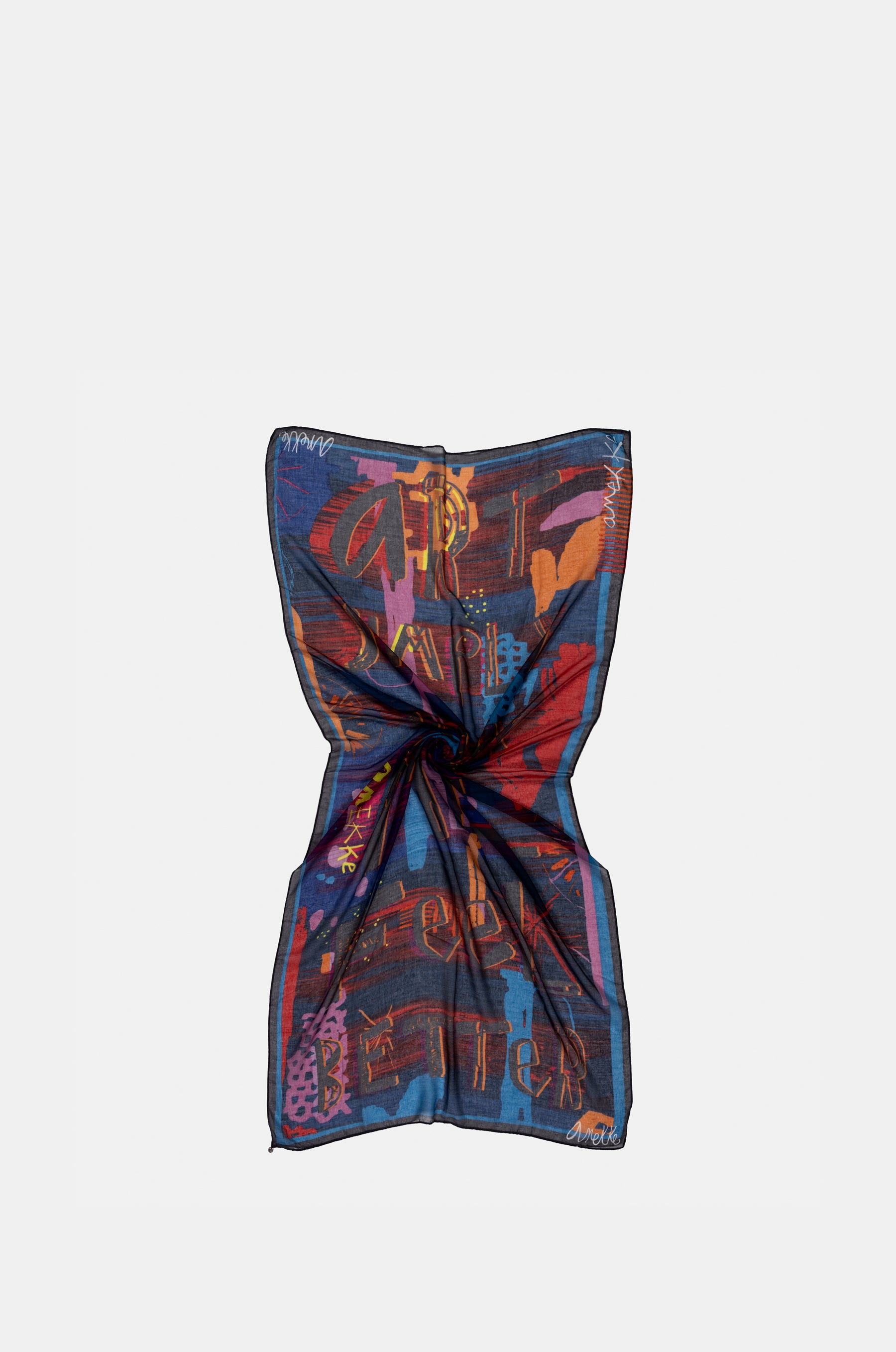 Contemporary blue scarf