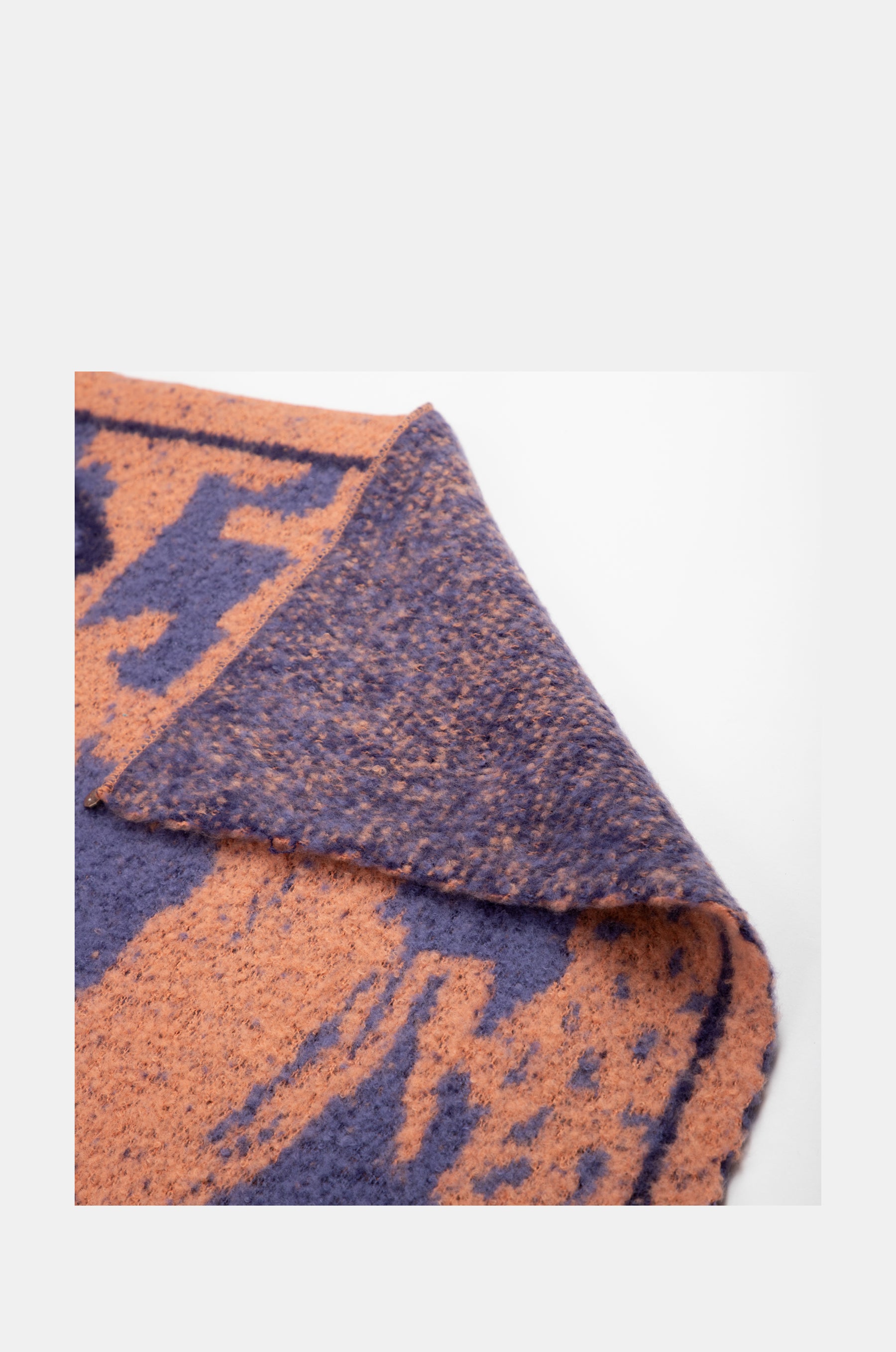 Blue and terracotta Contemporary scarf.