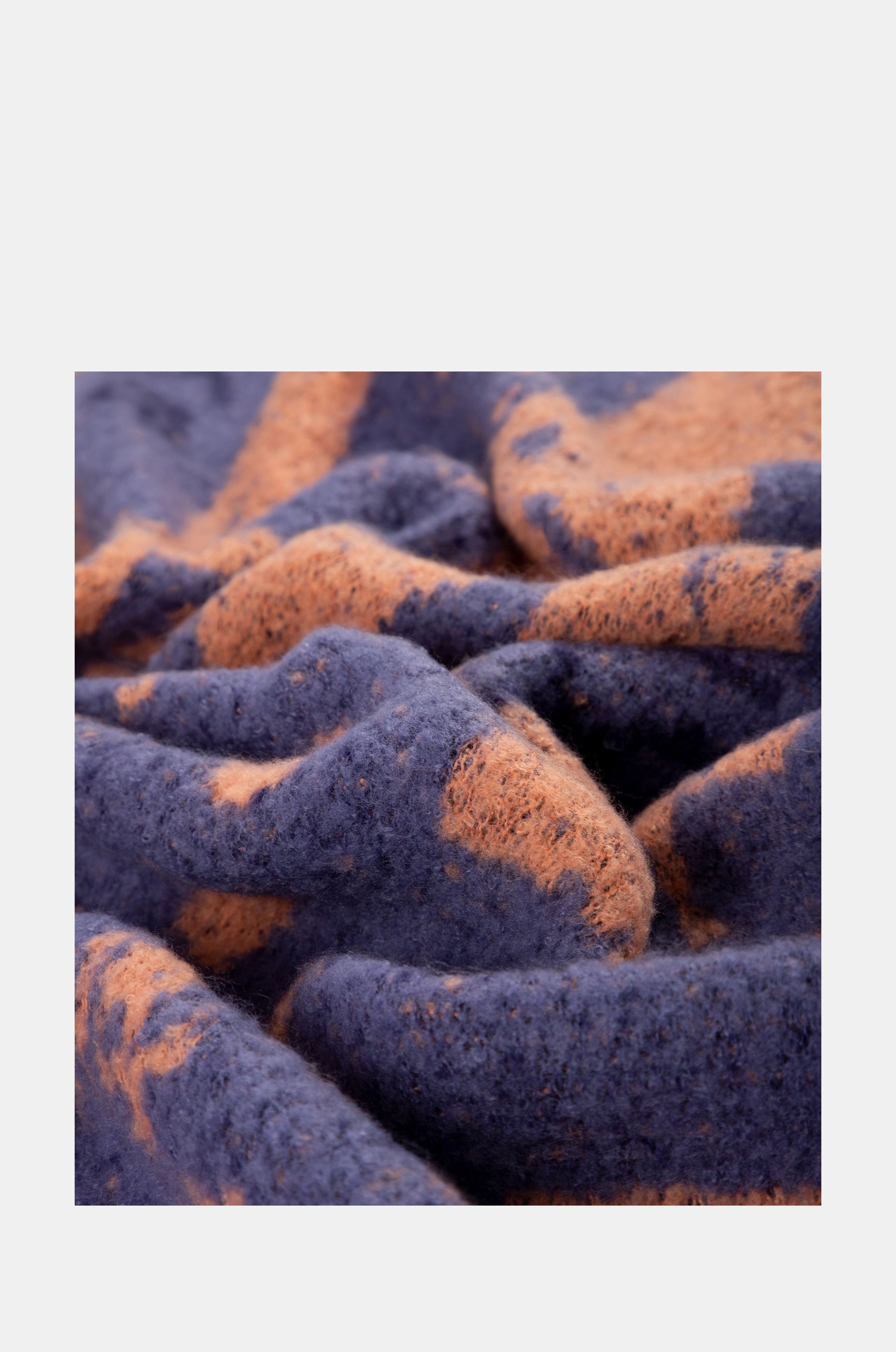 Blue and terracotta Contemporary scarf.