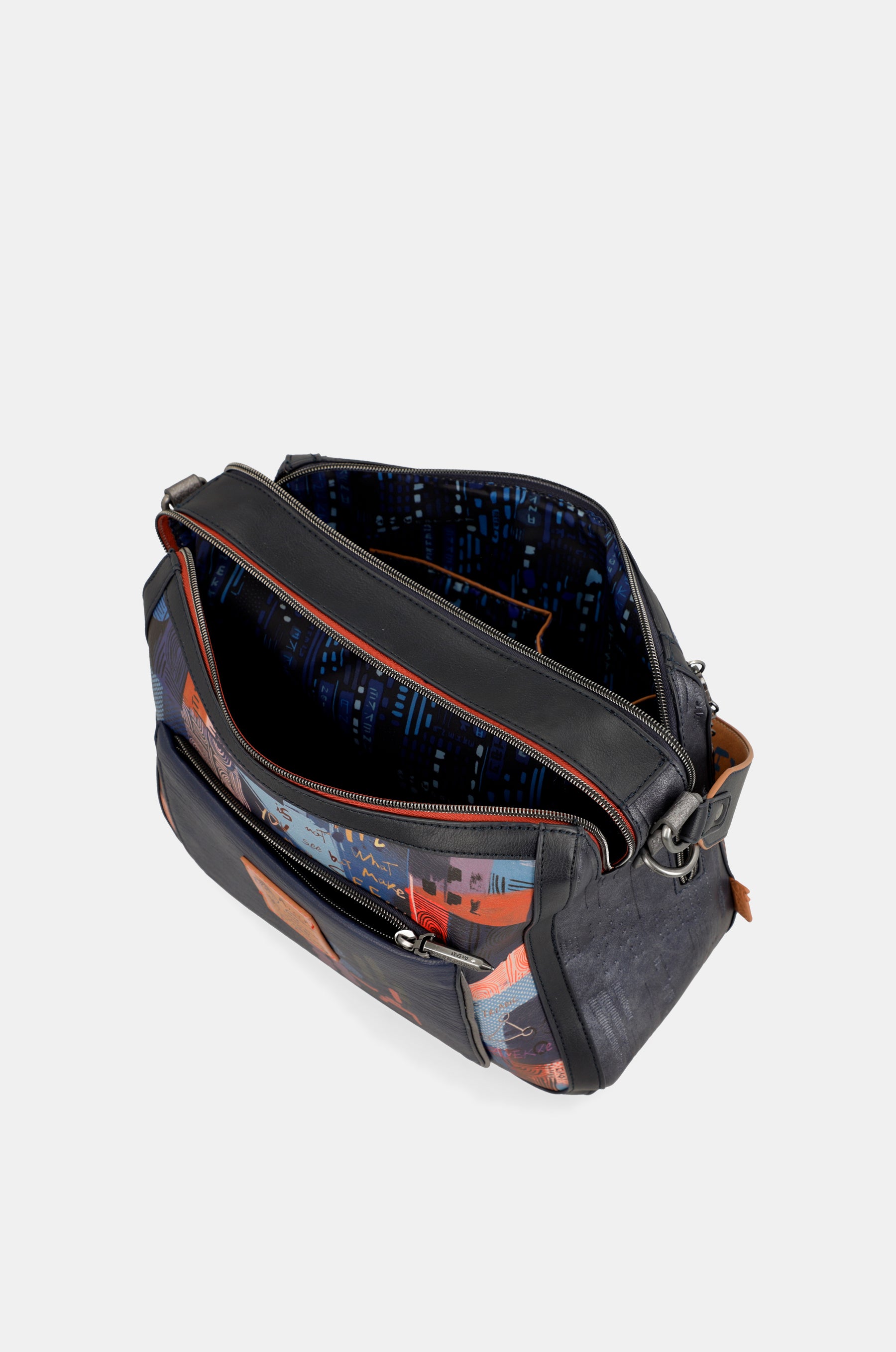 Contemporary shoulder bag with shoulder strap