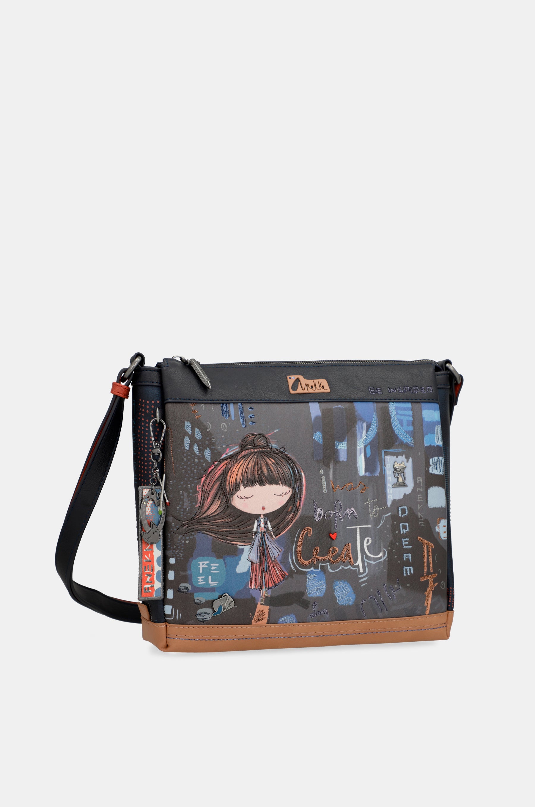 Contemporary Rectangular 3 compartment shoulder bag Contemporary