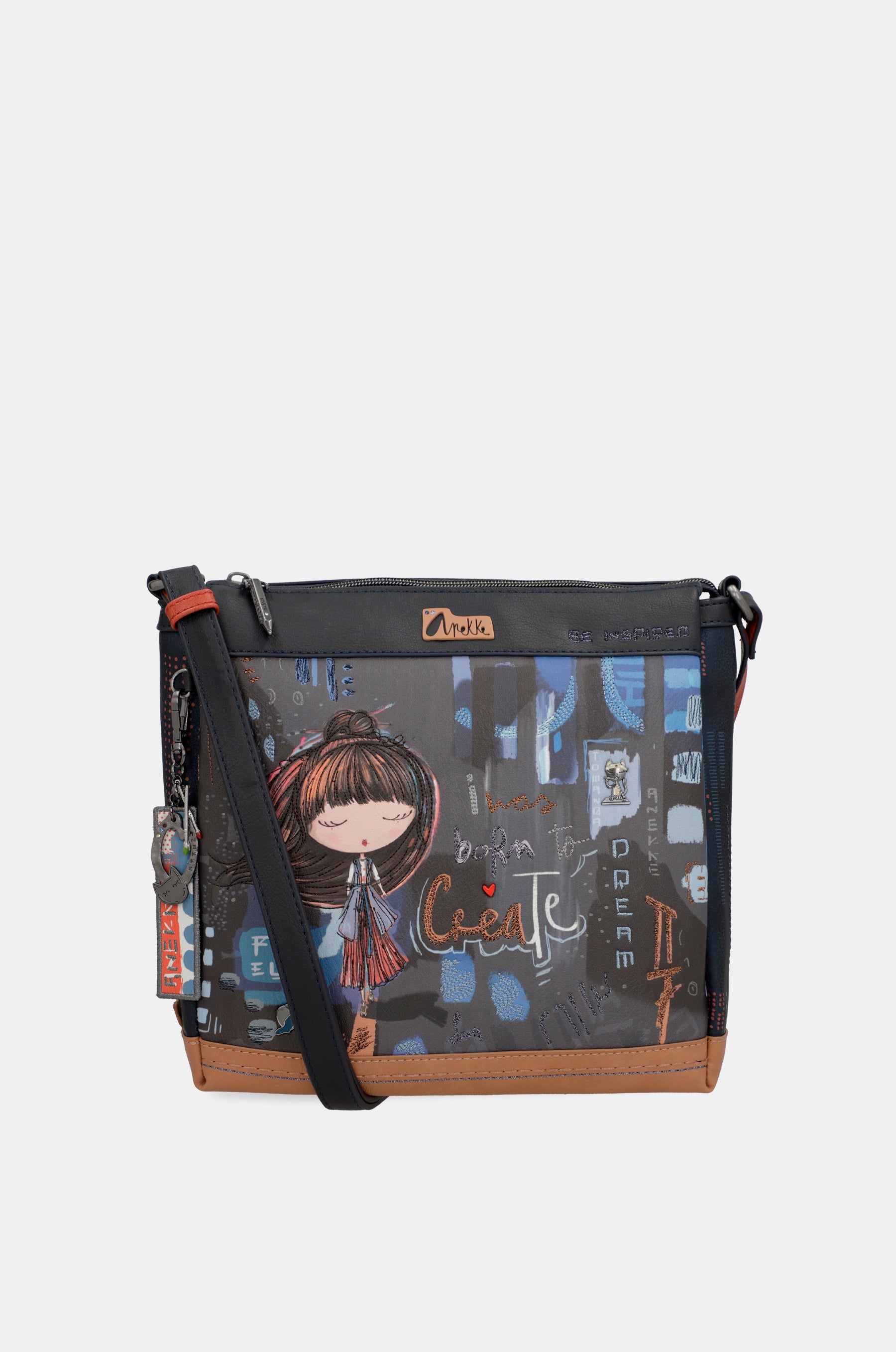Contemporary Rectangular 3 compartment shoulder bag Contemporary