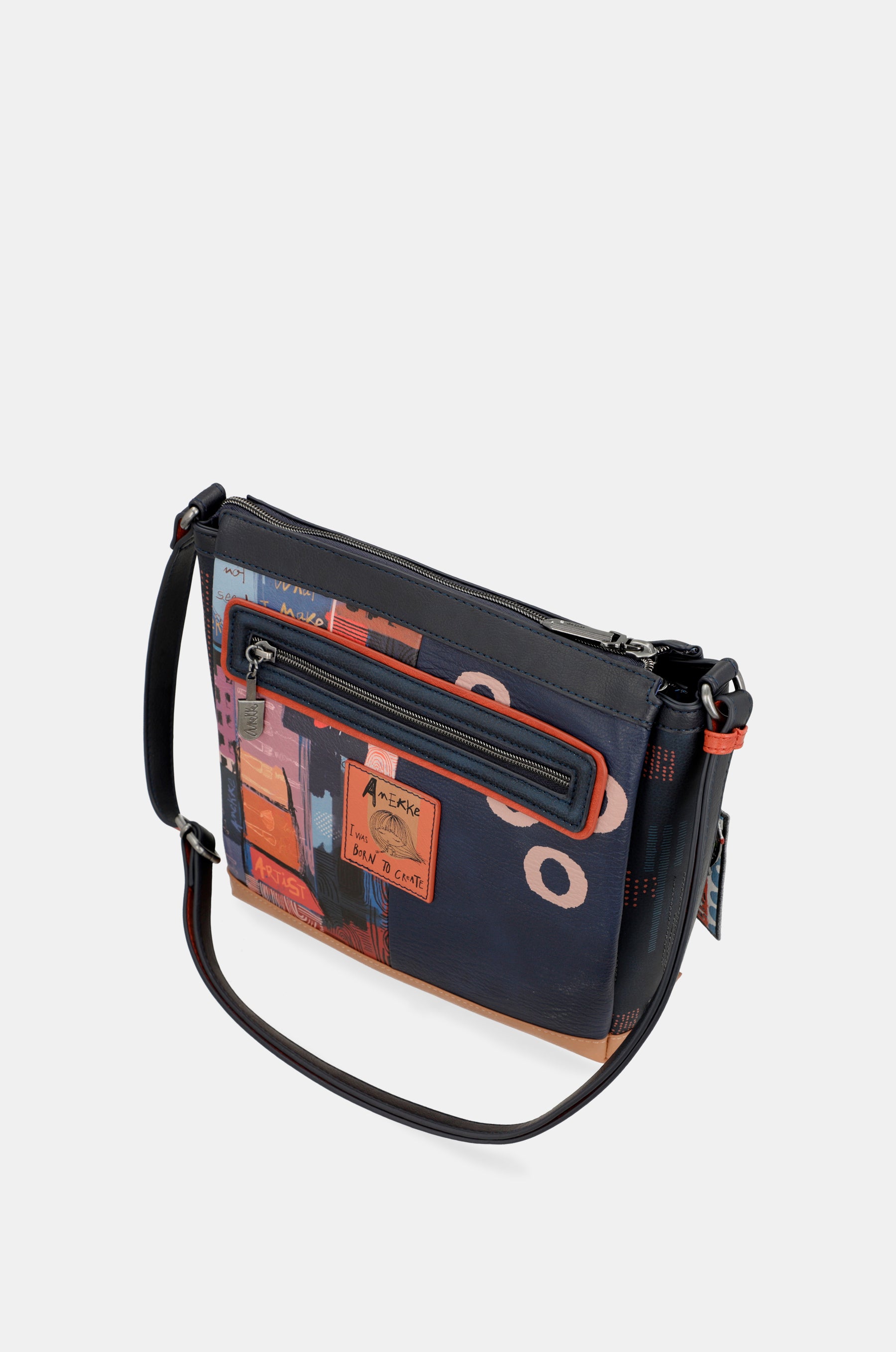 Contemporary Rectangular 3 compartment shoulder bag Contemporary