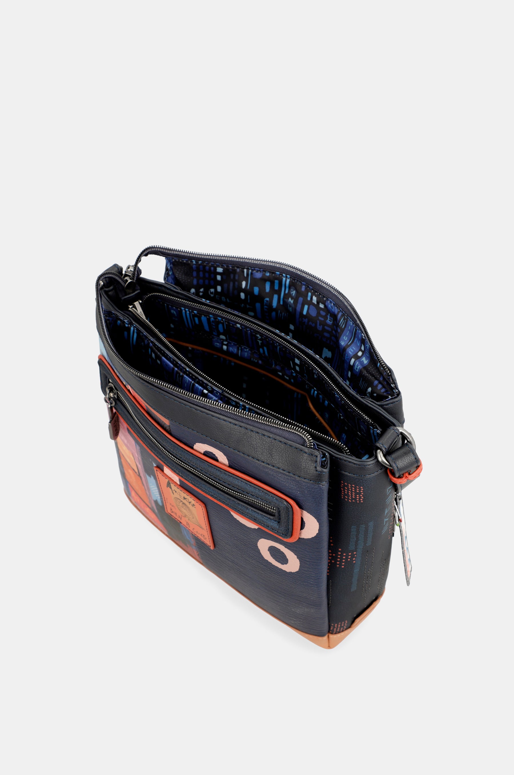 Contemporary Rectangular 3 compartment shoulder bag Contemporary