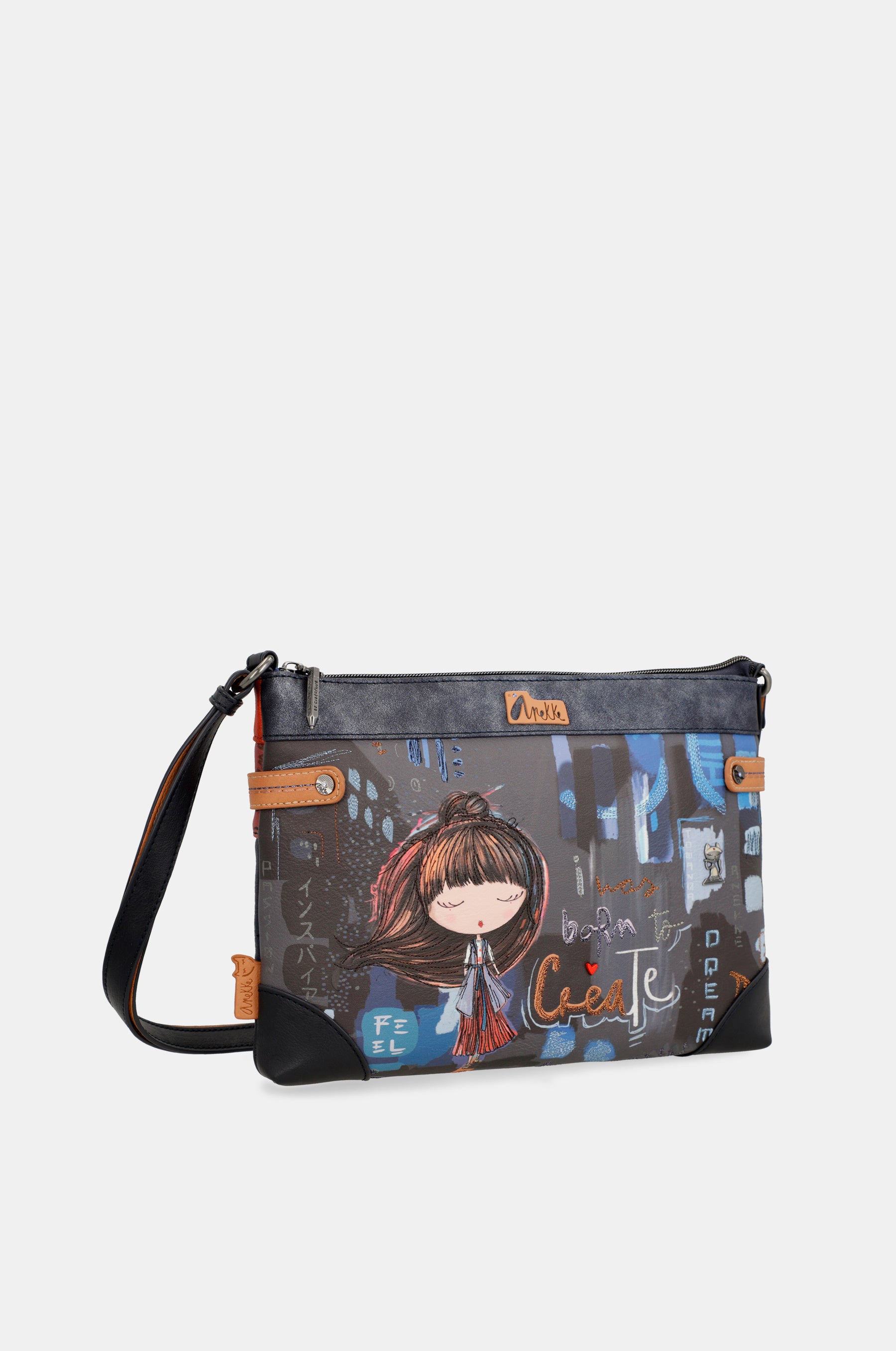 Contemporary large printed shoulder bag