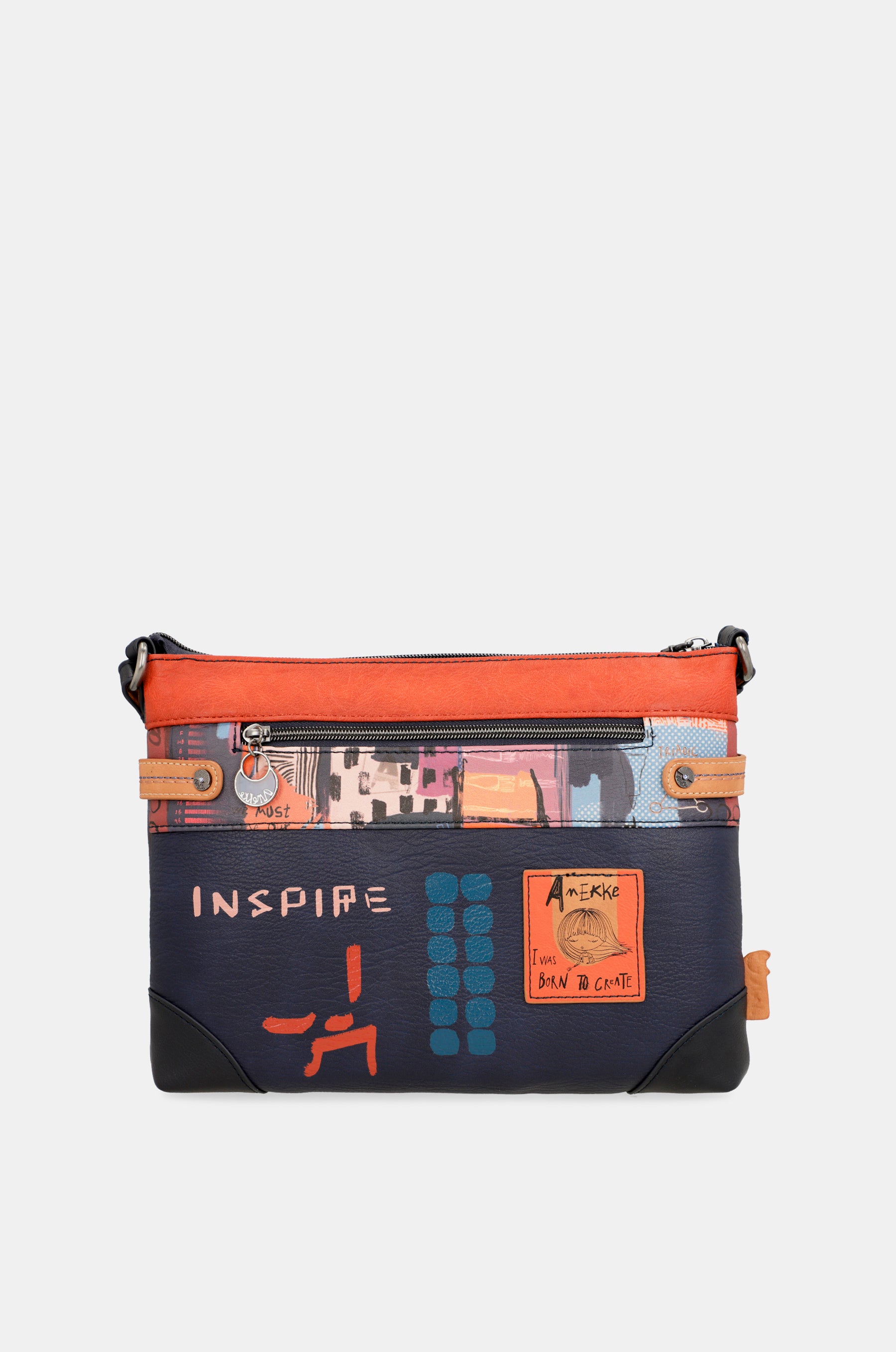 Contemporary large printed shoulder bag
