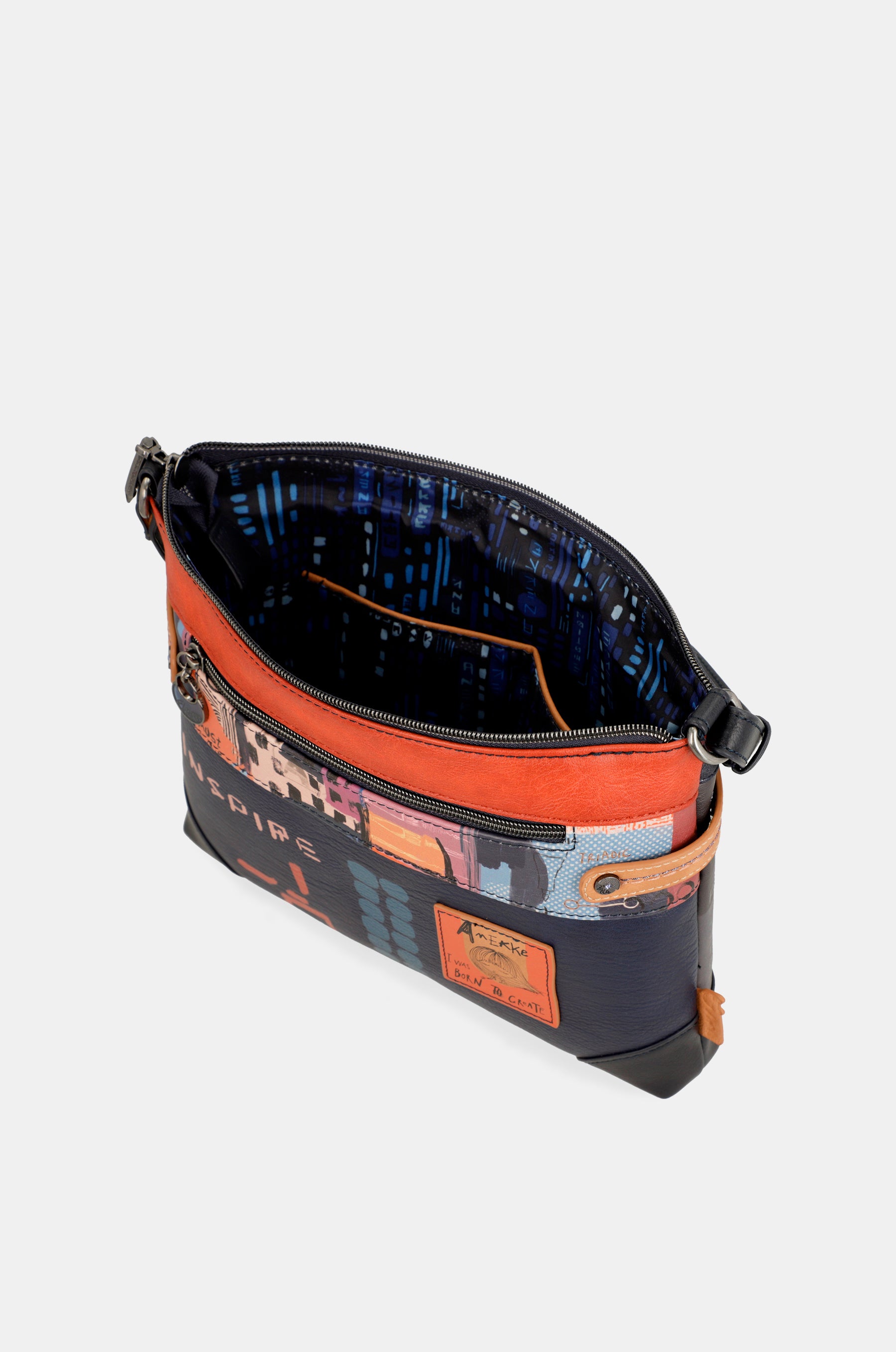 Contemporary large printed shoulder bag