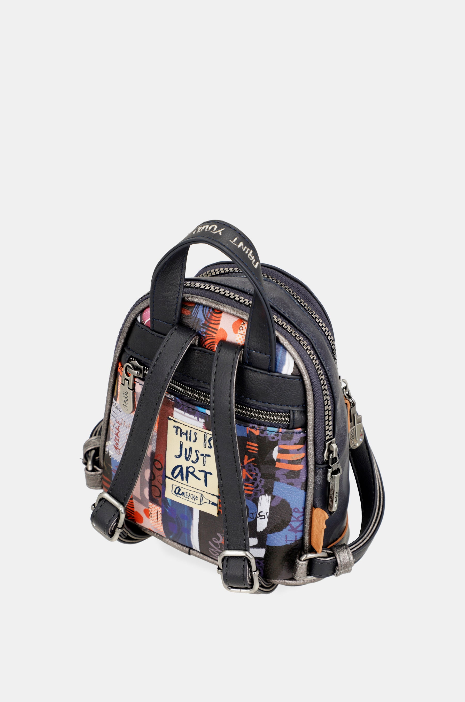 Contemporary two compartment mini backpack Contemporary