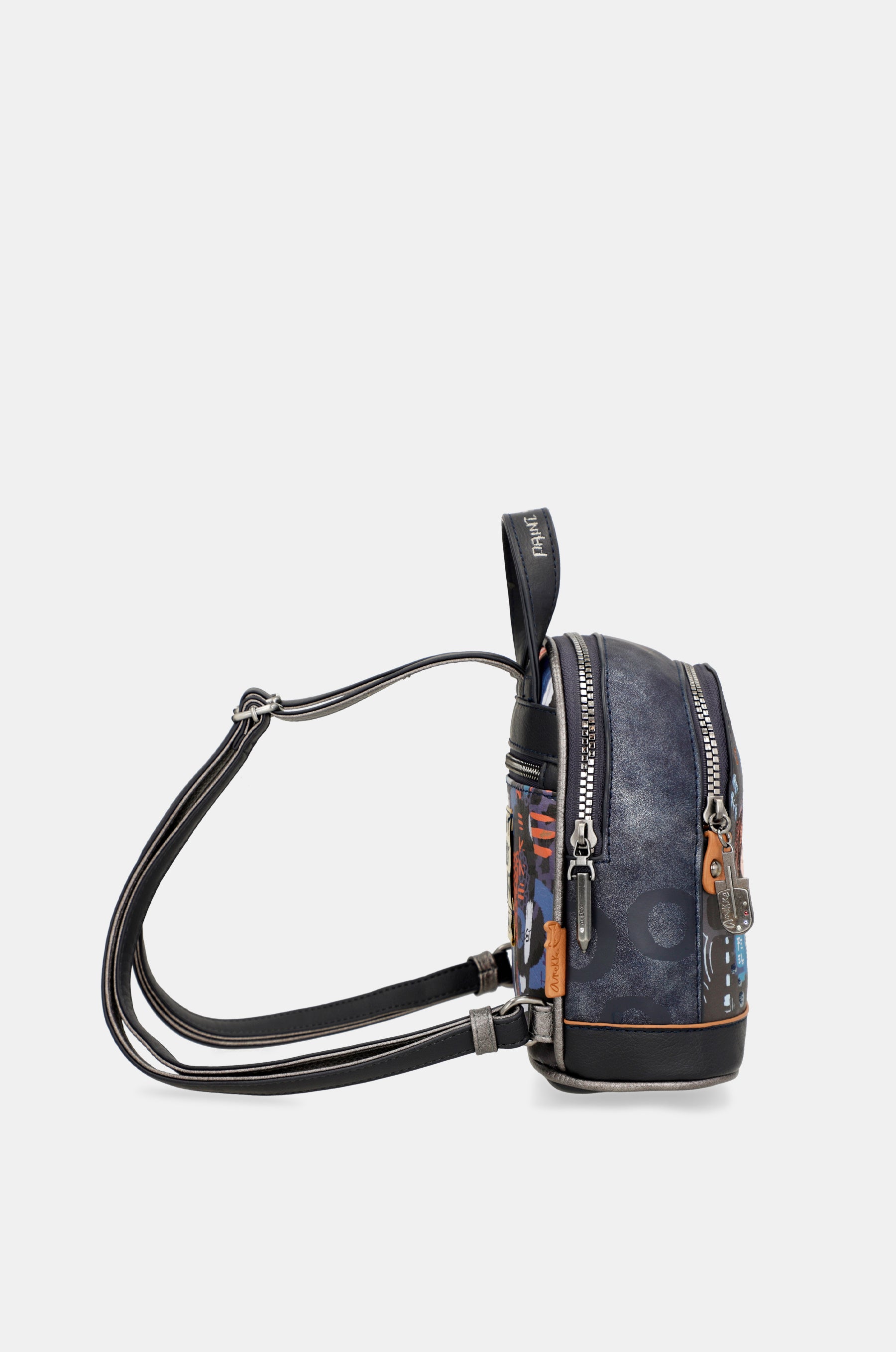 Contemporary two compartment mini backpack Contemporary