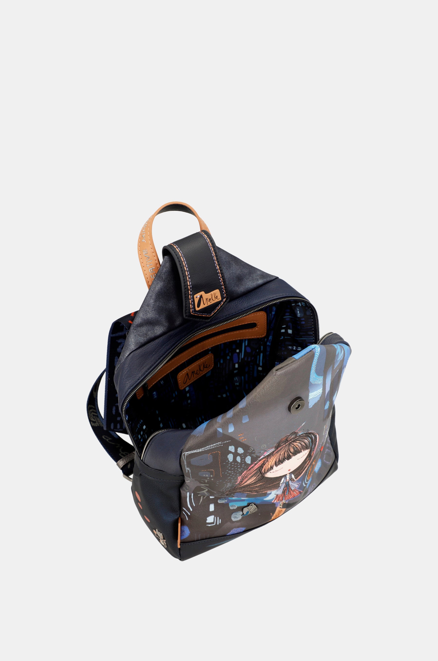 Contemporary flexible medium sized backpack