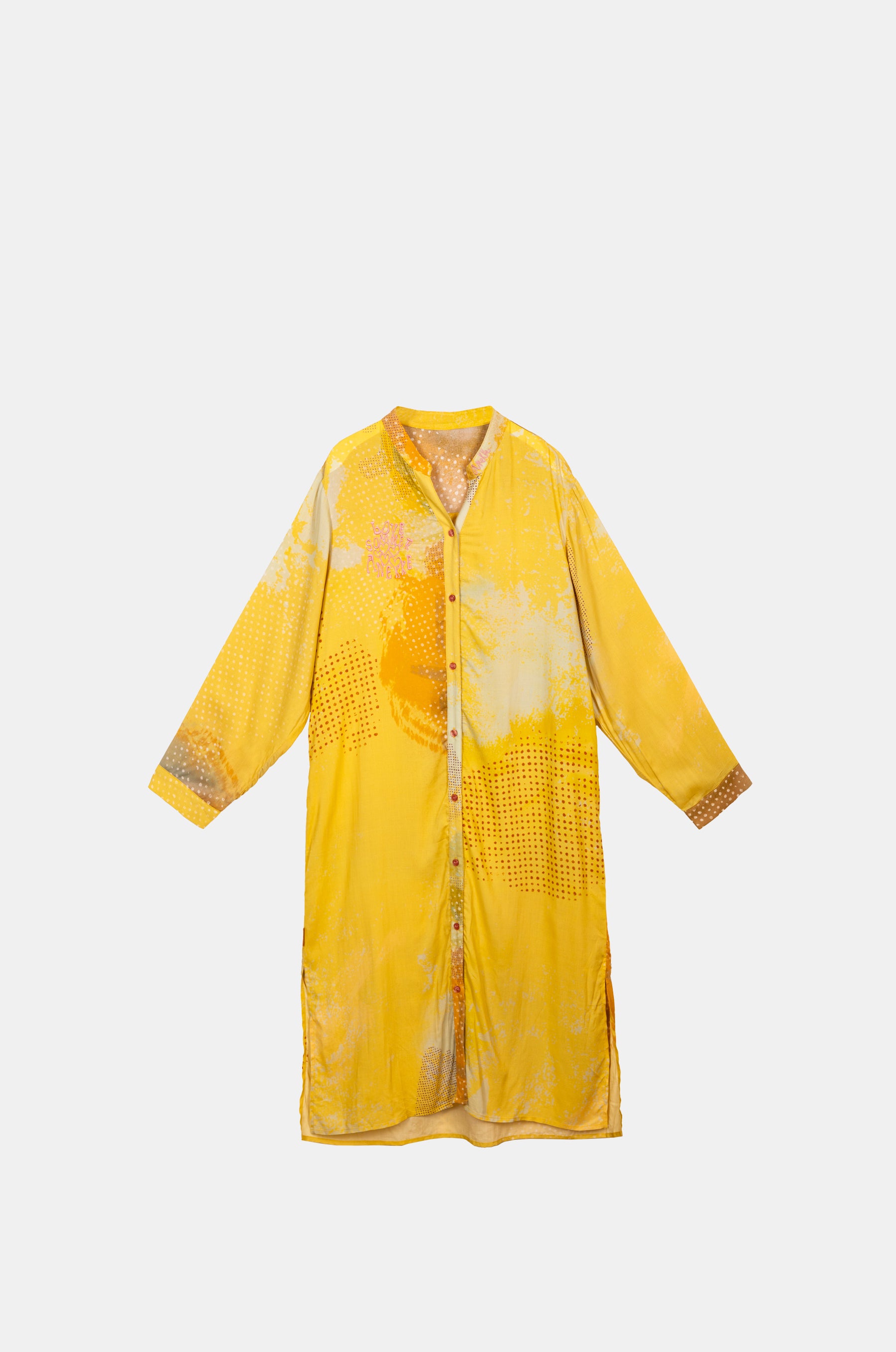 Yellow shirt dress