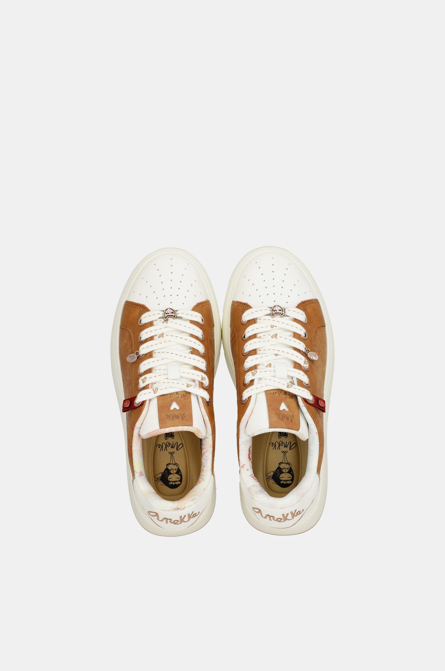 Peace & Love brown sneakers