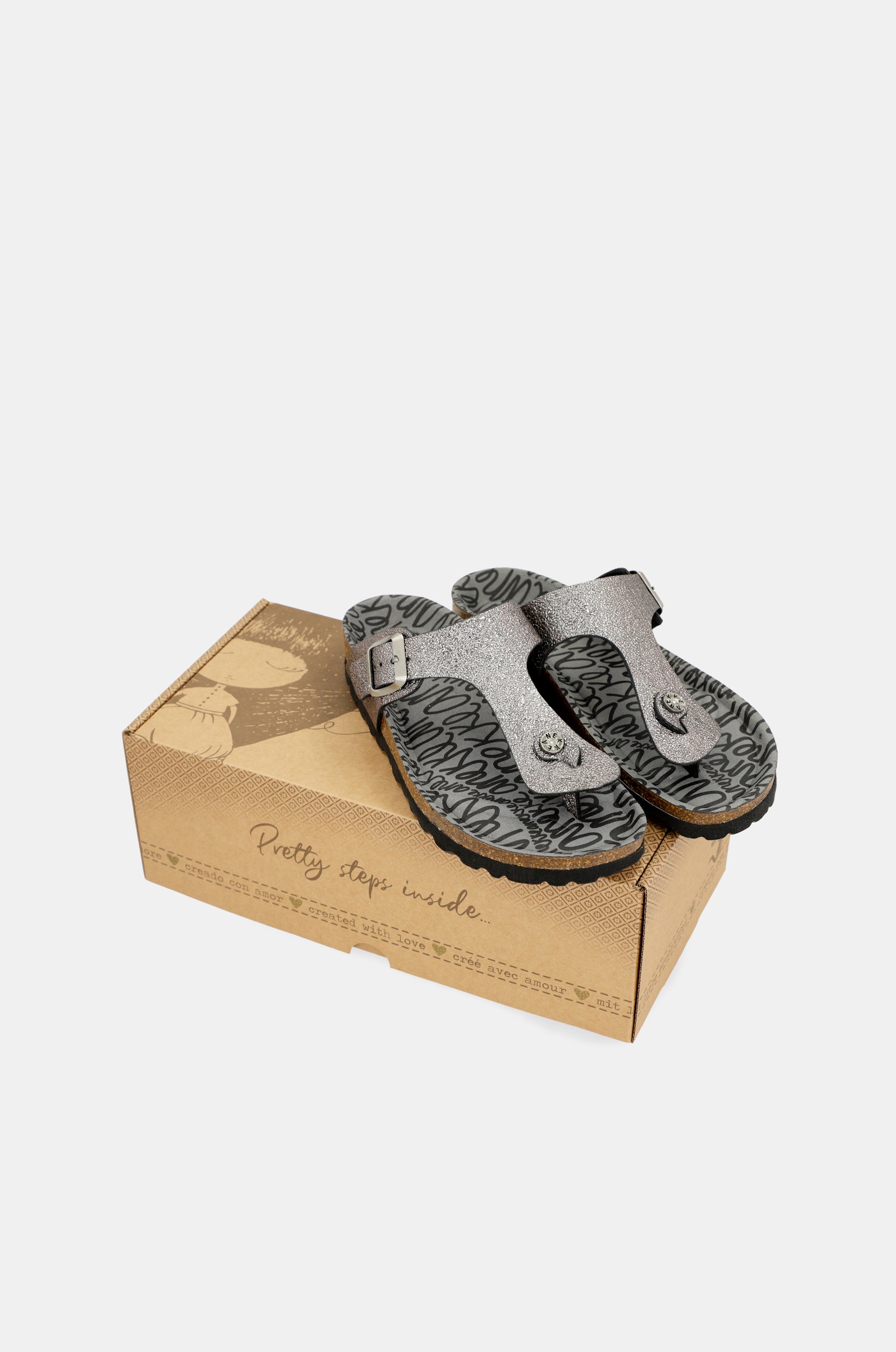 Women's silver bio sandals
