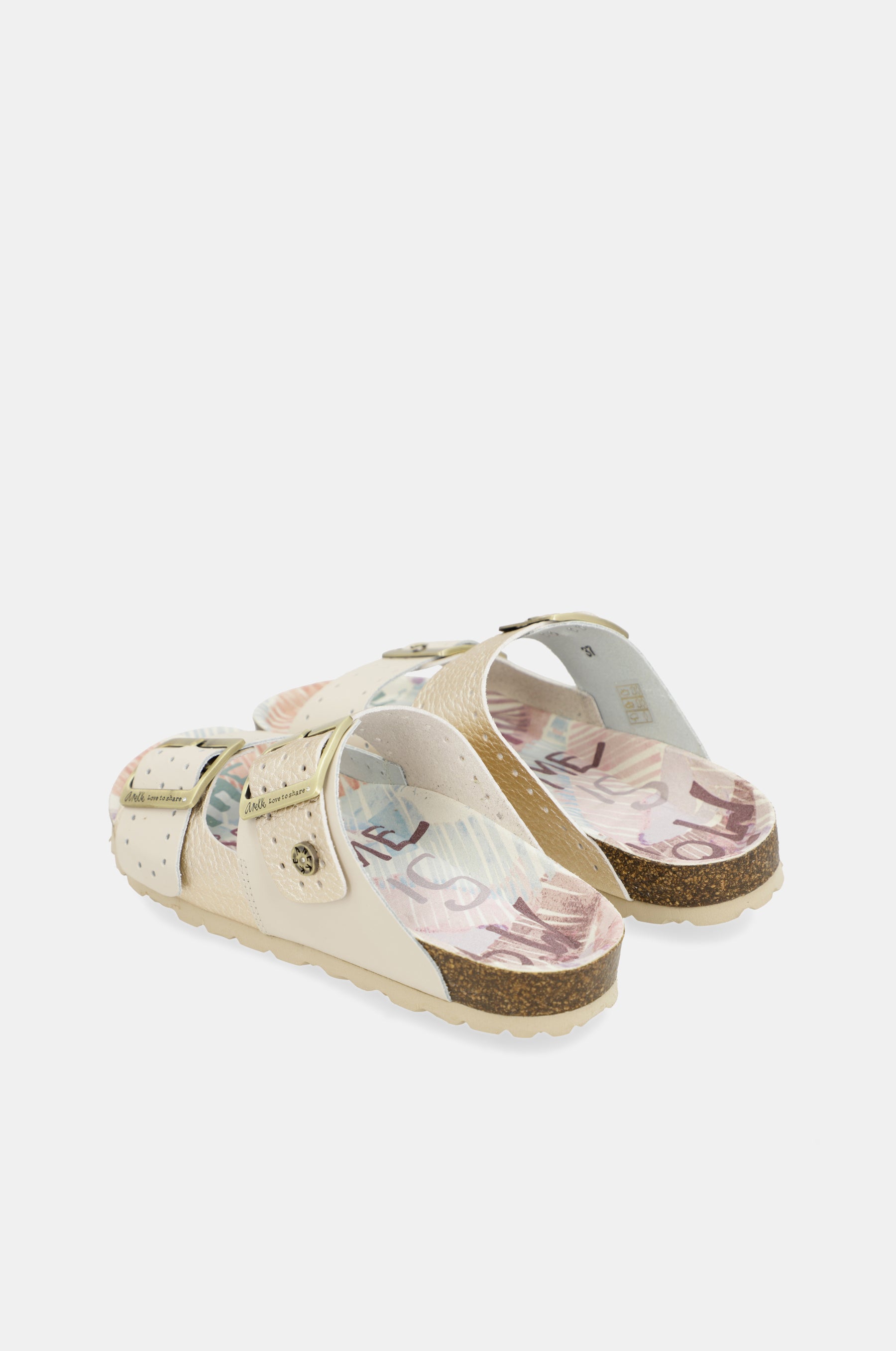 Women's gold bio sandals