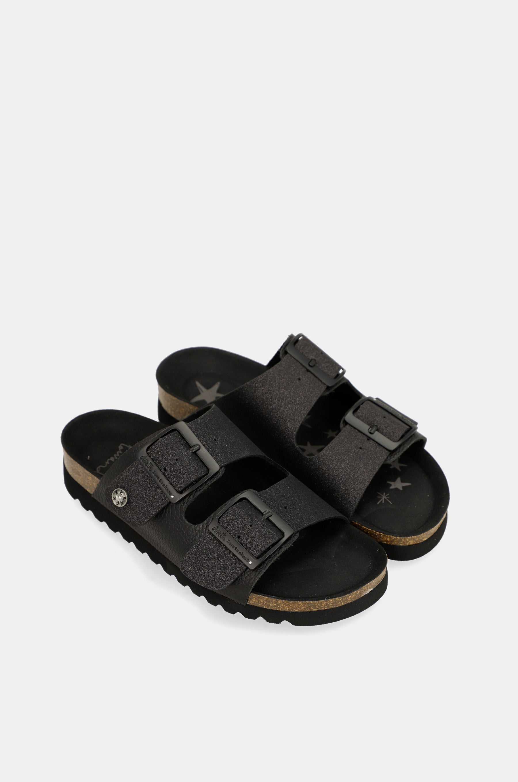 Women's black bio sandals