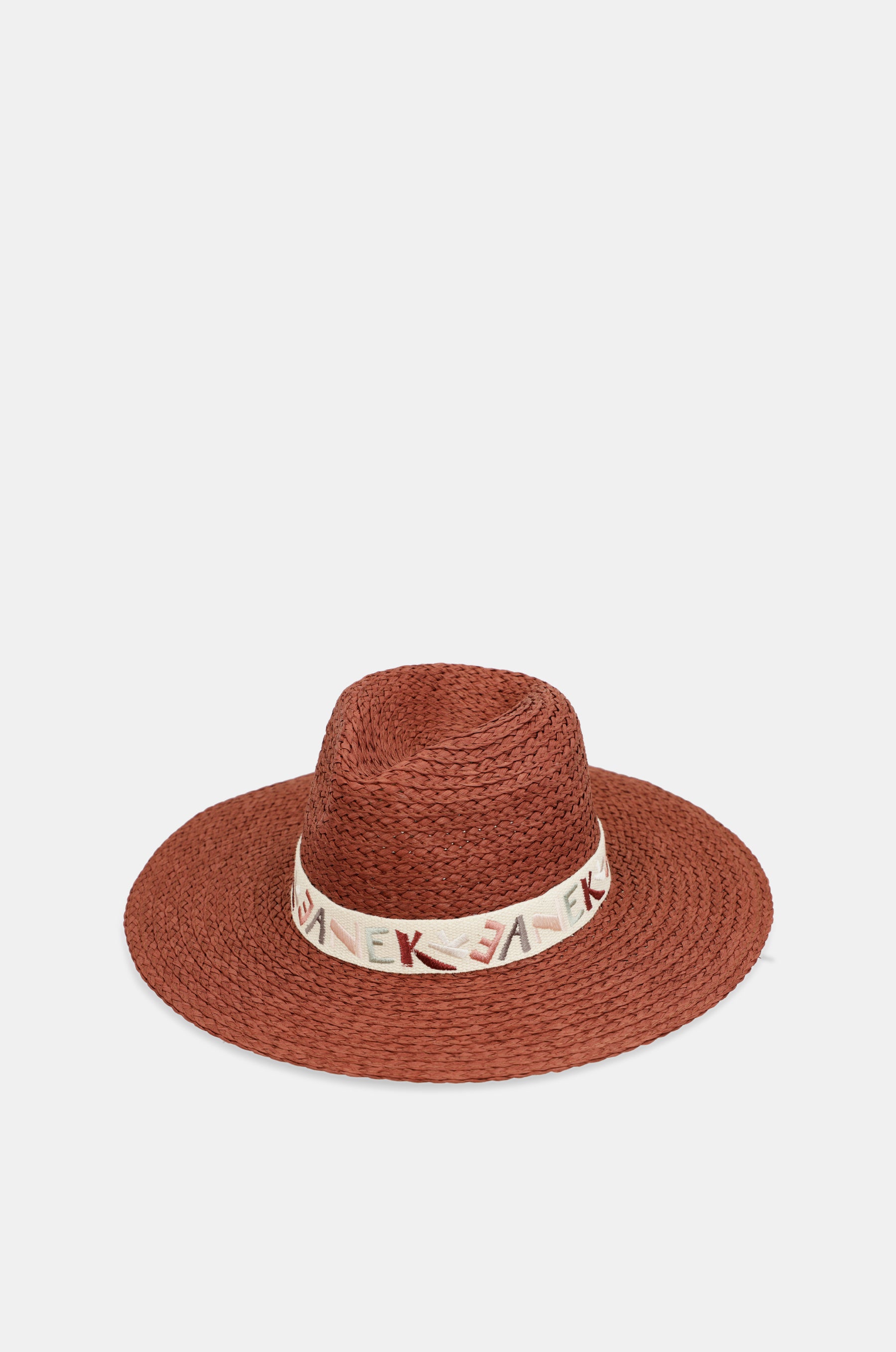 Terracotta raffia hat