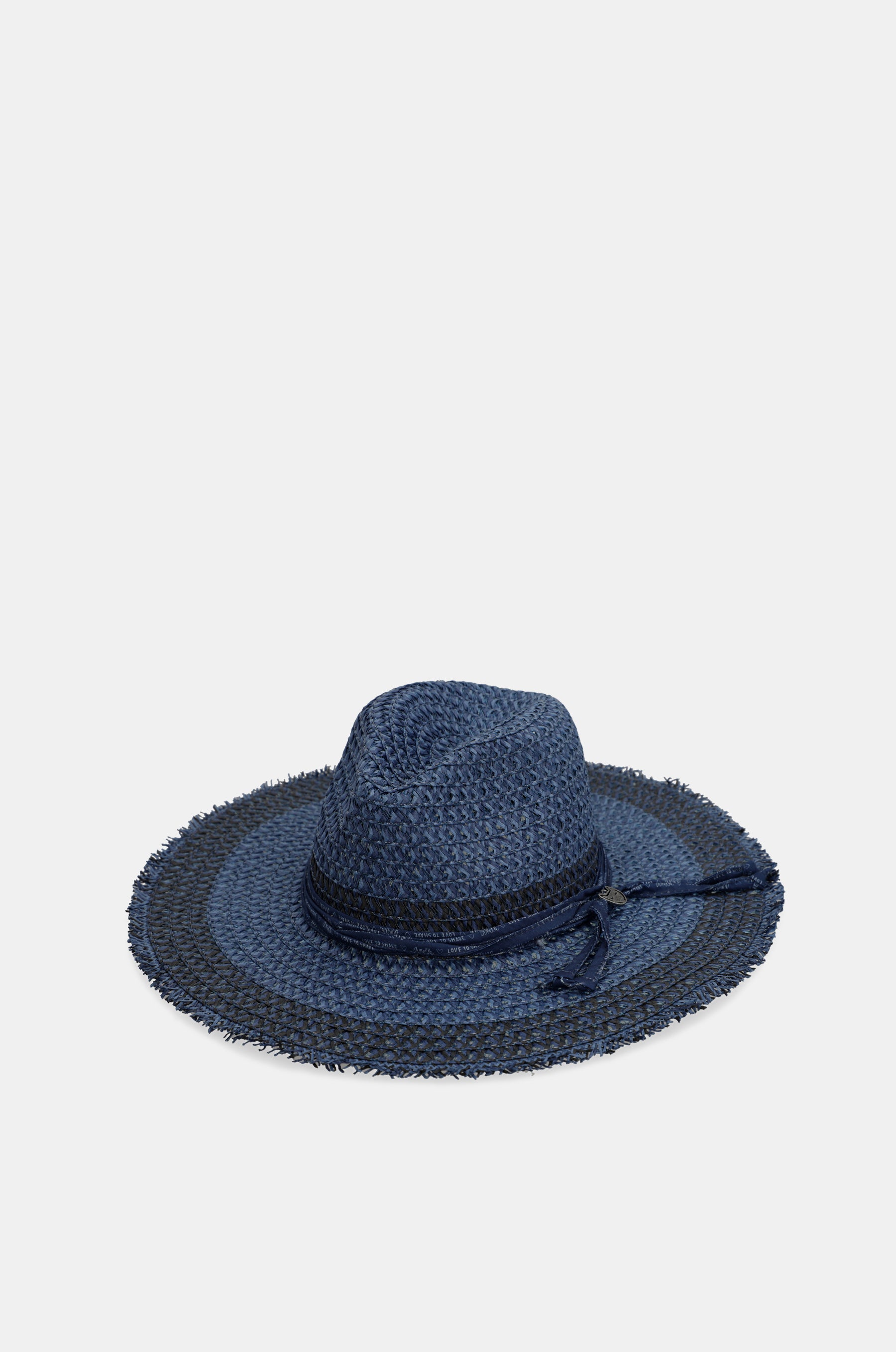 Two-tone raffia hat