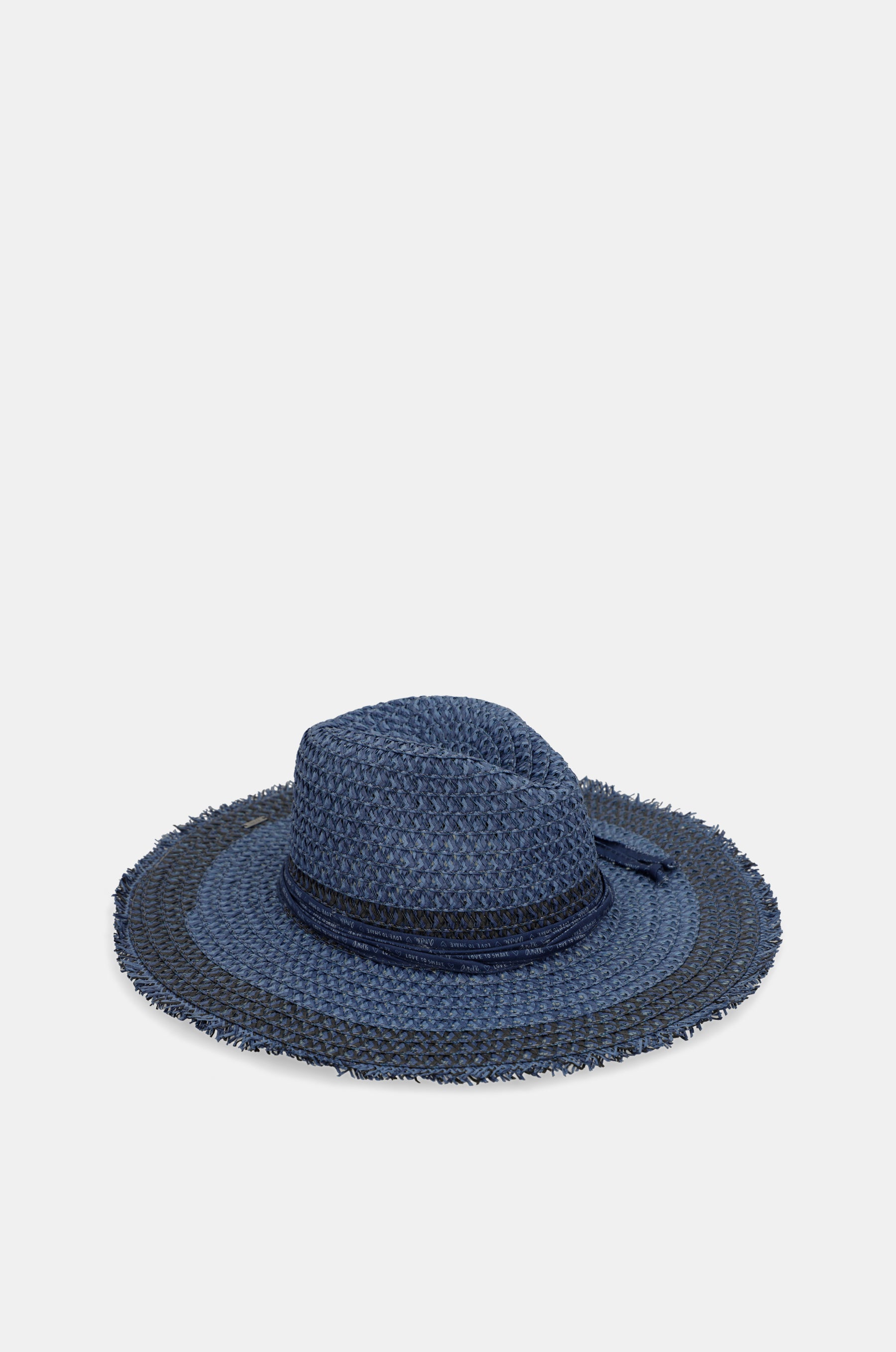 Two-tone raffia hat