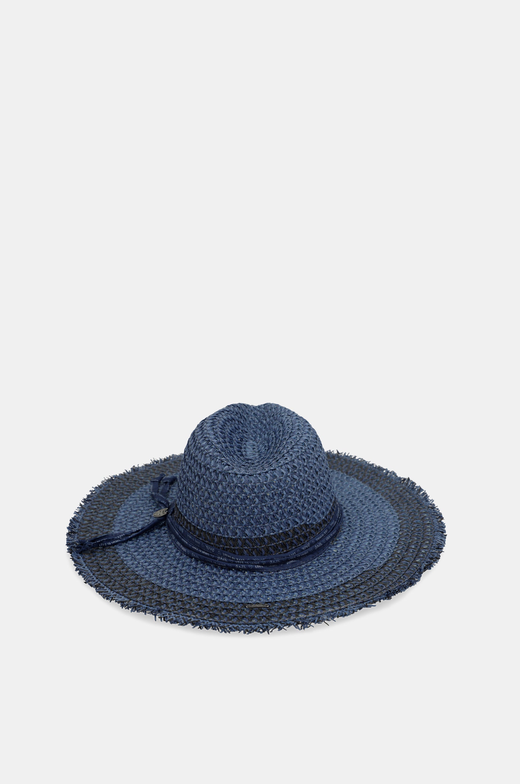 Two-tone raffia hat
