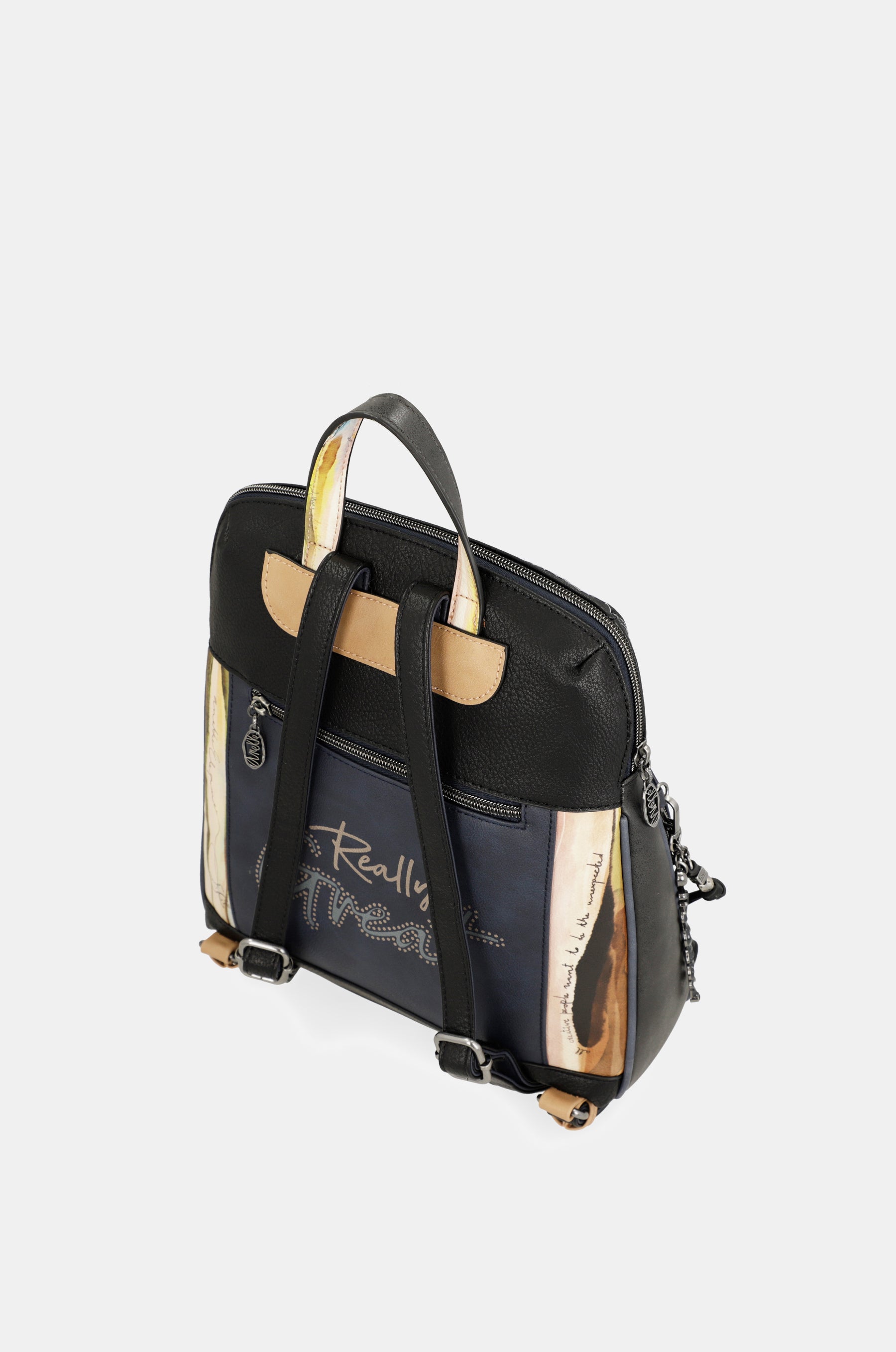 Studio navy blue backpack for leisure use