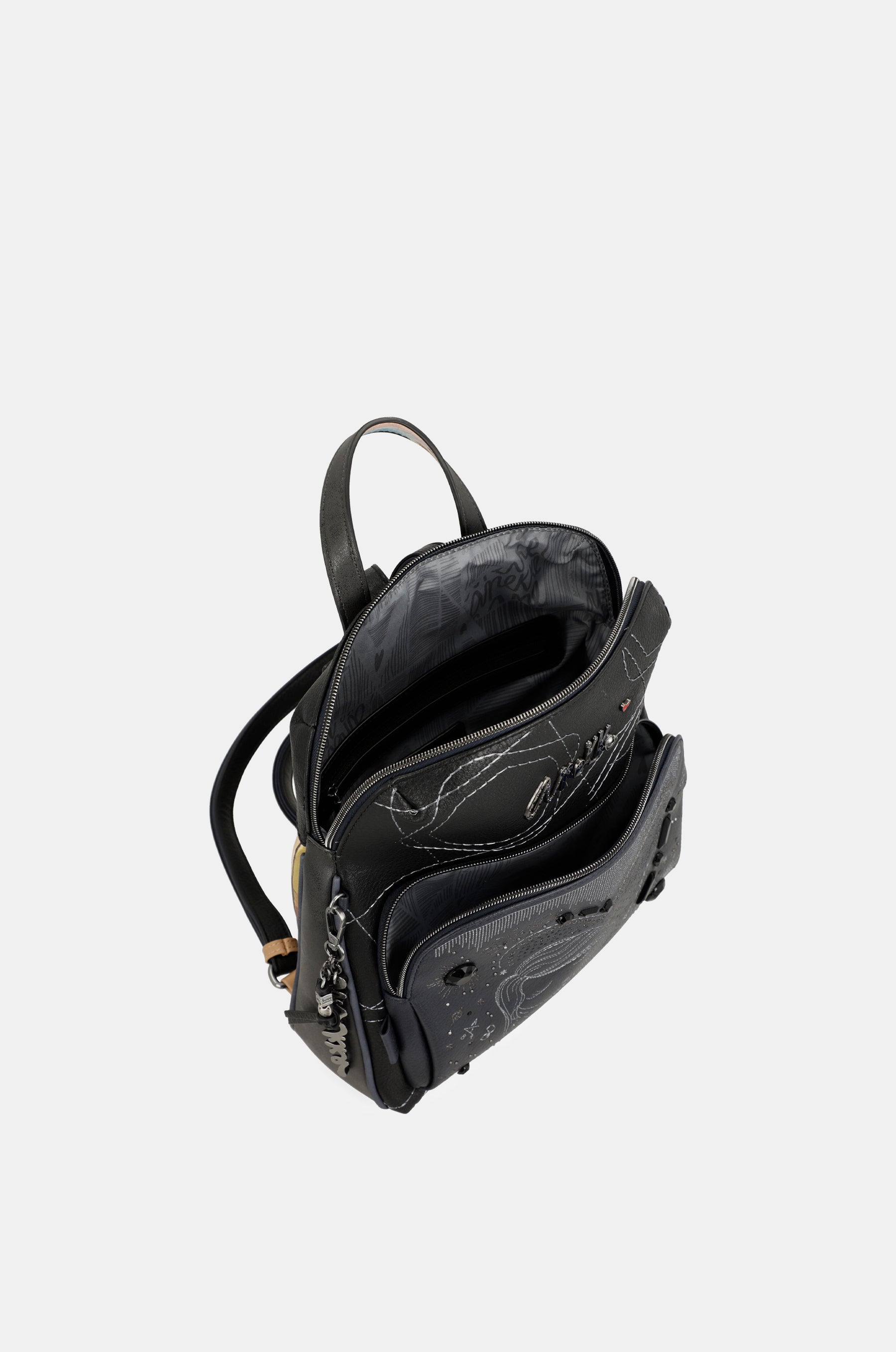 Studio navy blue backpack for leisure use