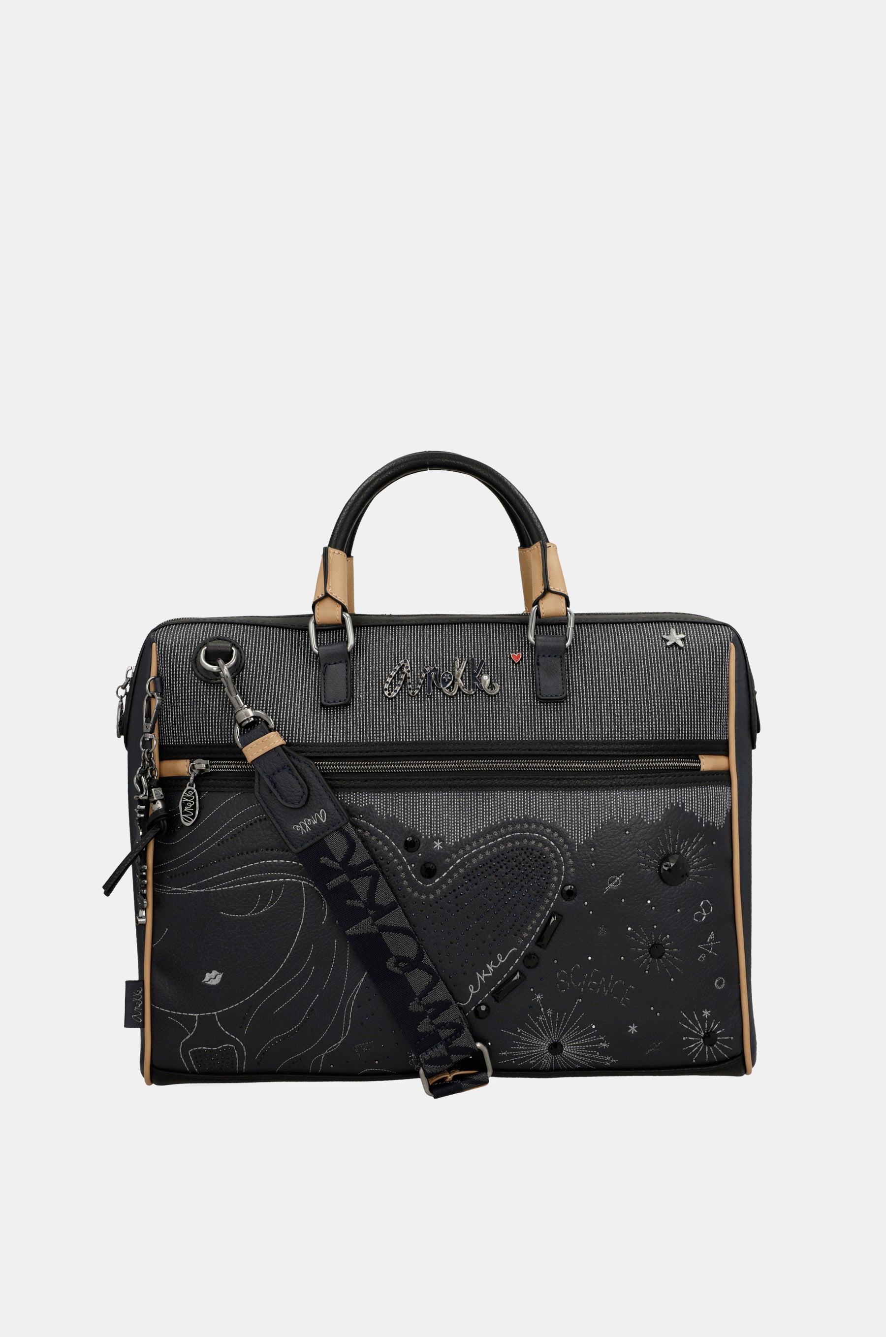 Studio navy blue briefcase