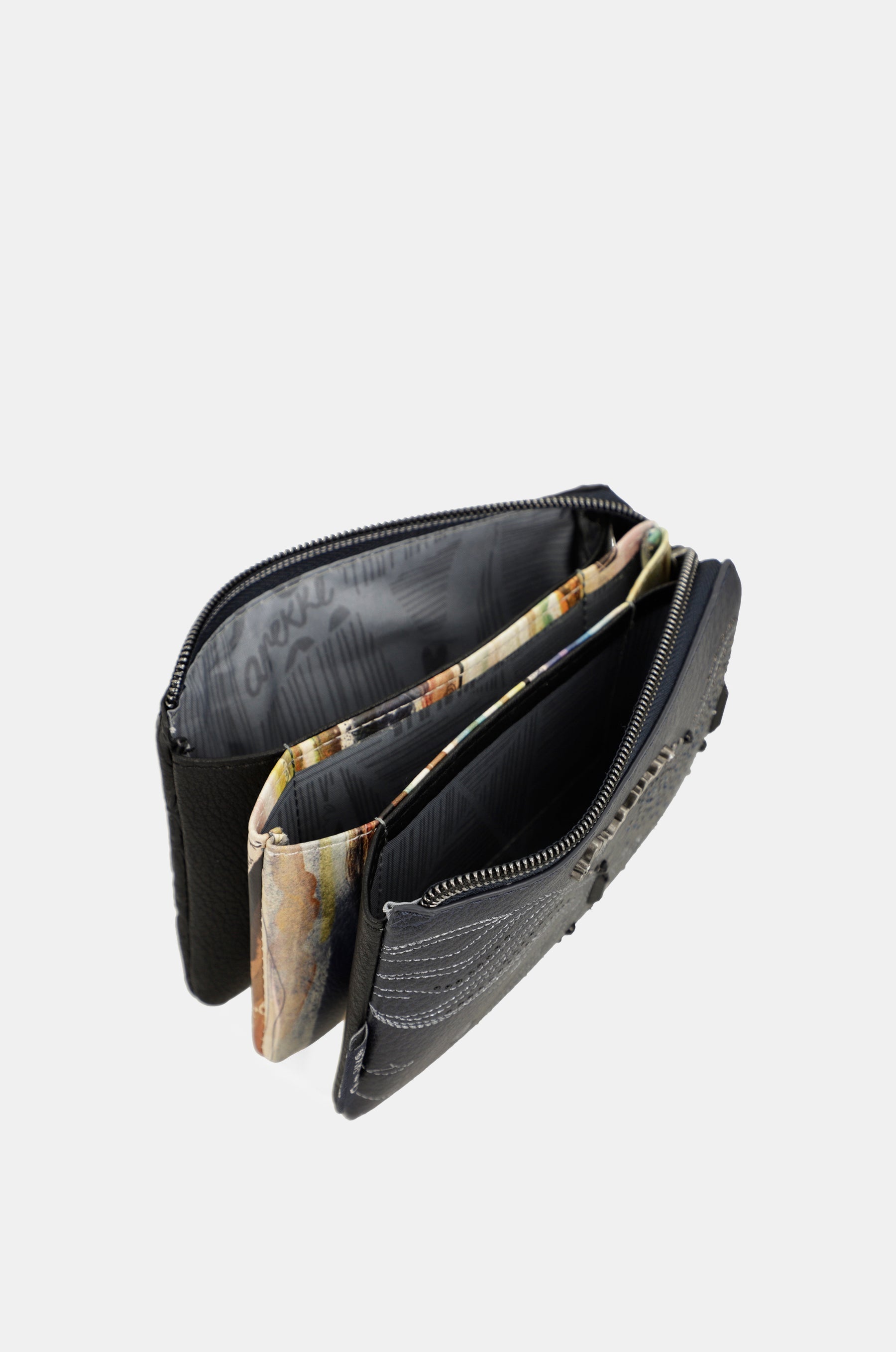 Studio navy blue triple coin purse