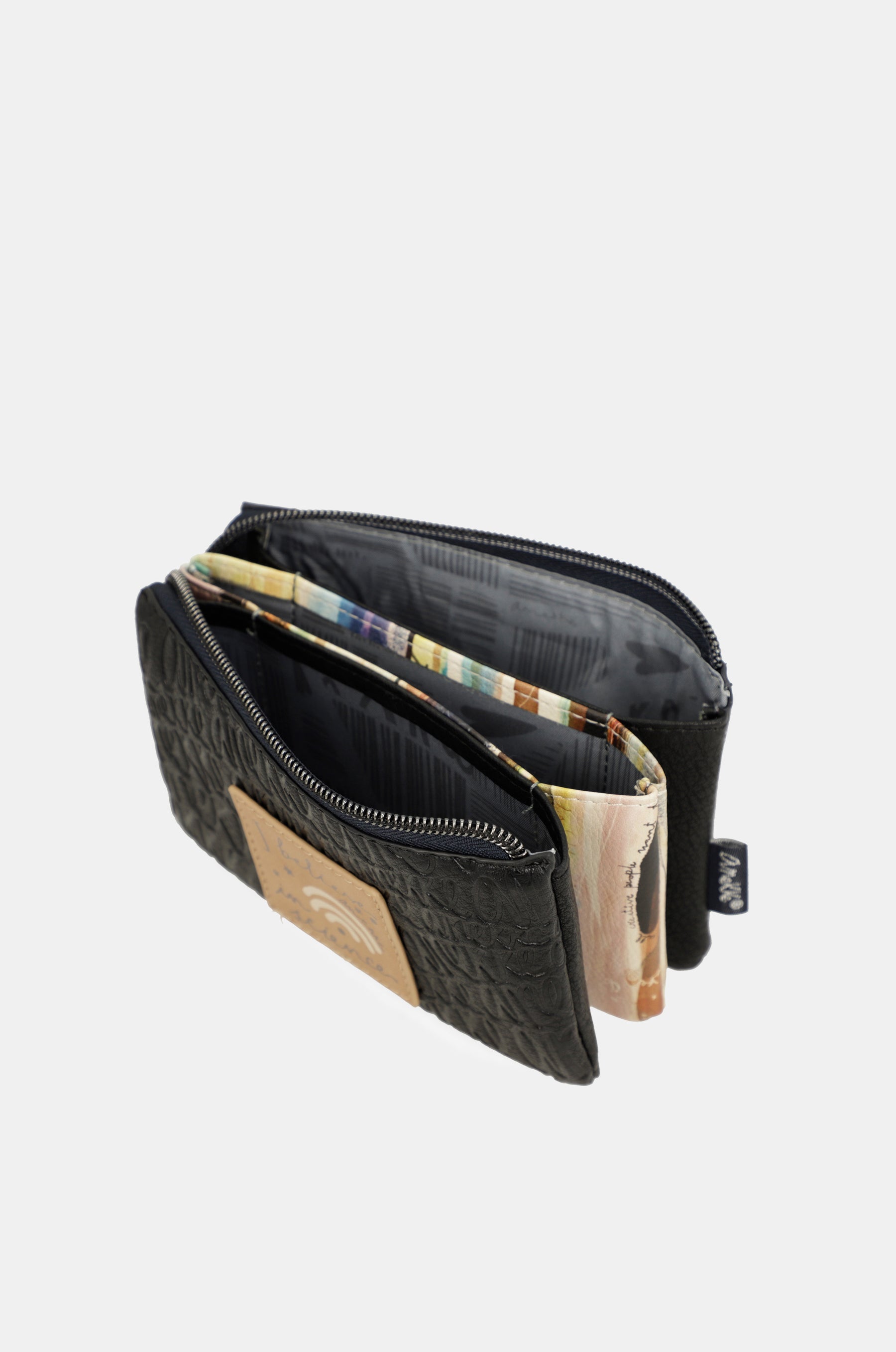 Studio navy blue triple coin purse