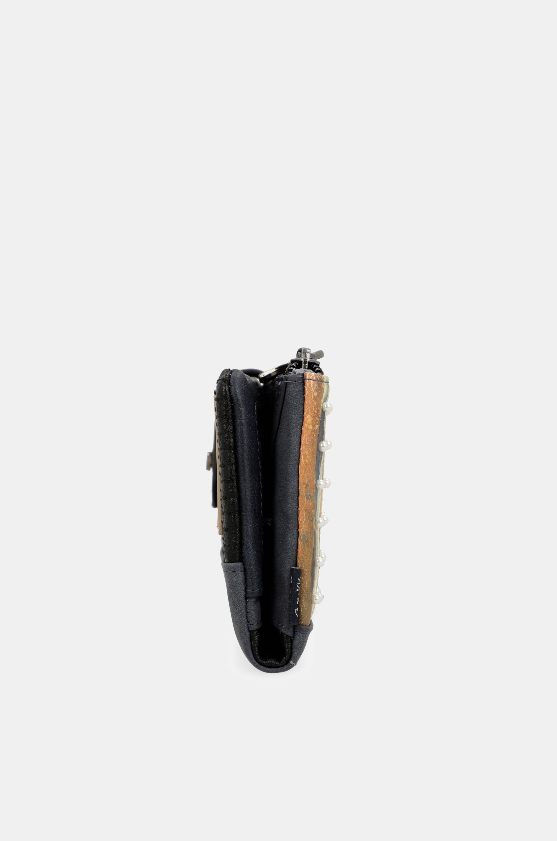 Studio navy blue flexible large RFID wallet
