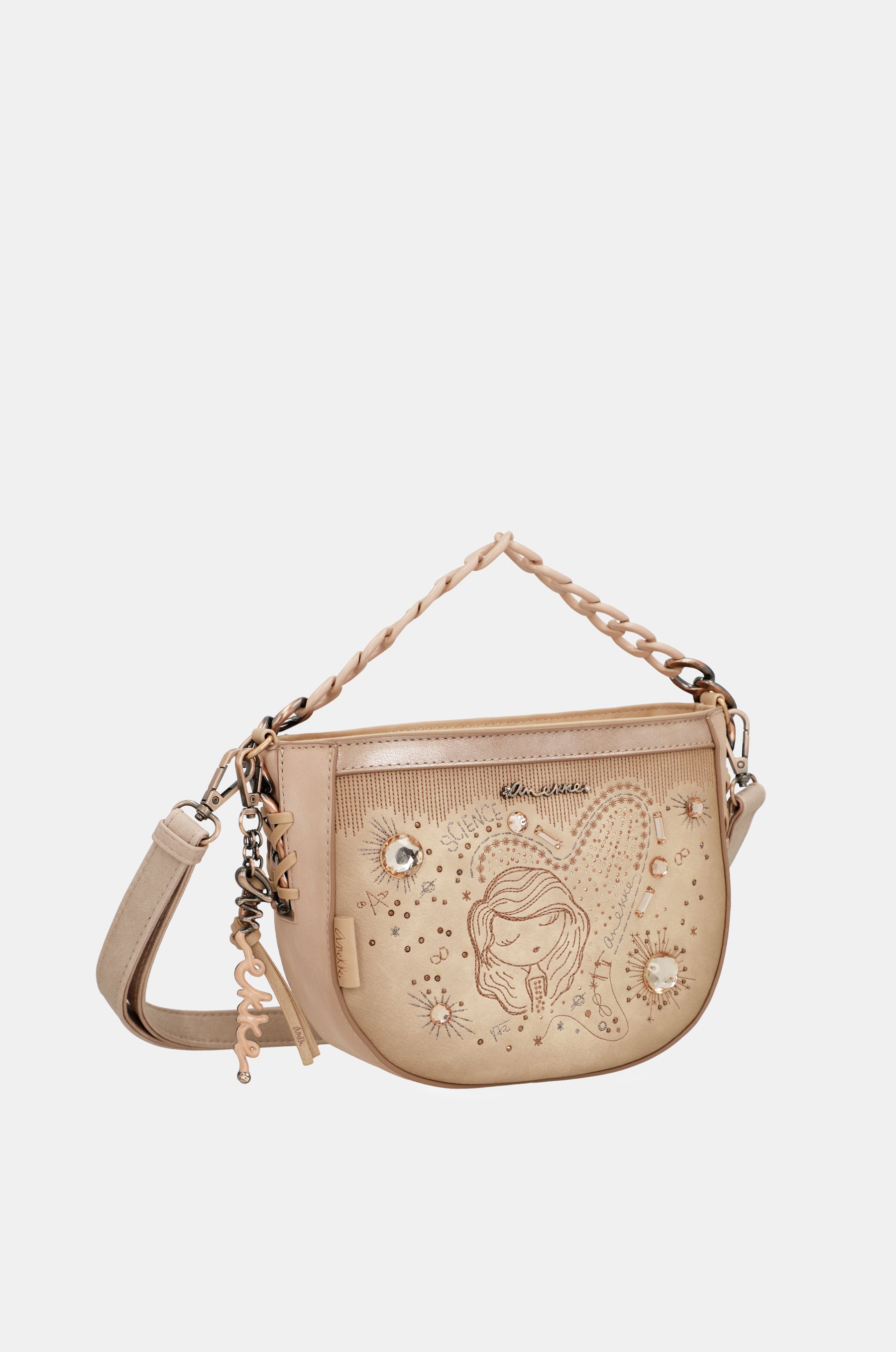 Studio nude oval crossbody bag