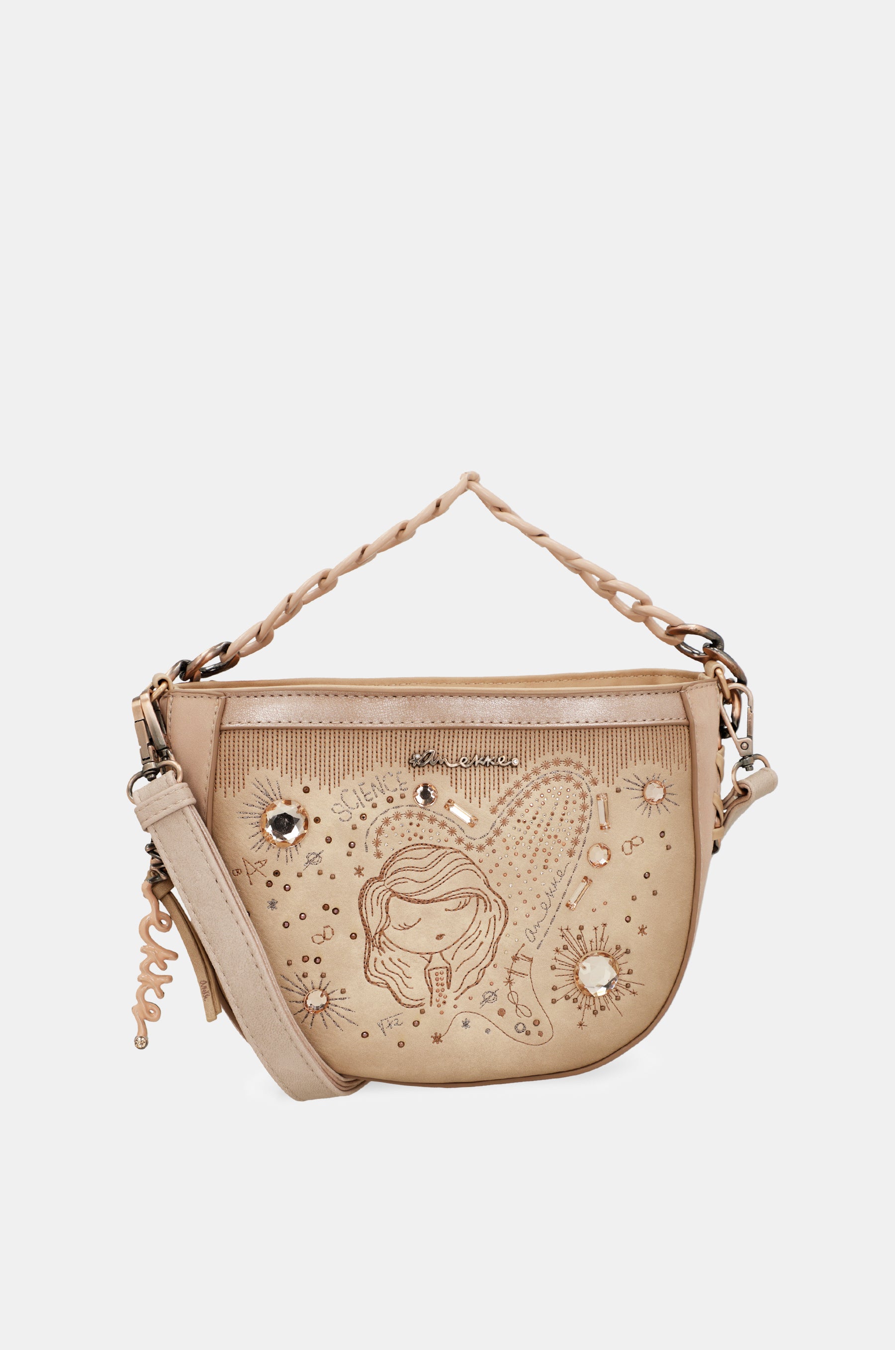 Studio nude oval crossbody bag