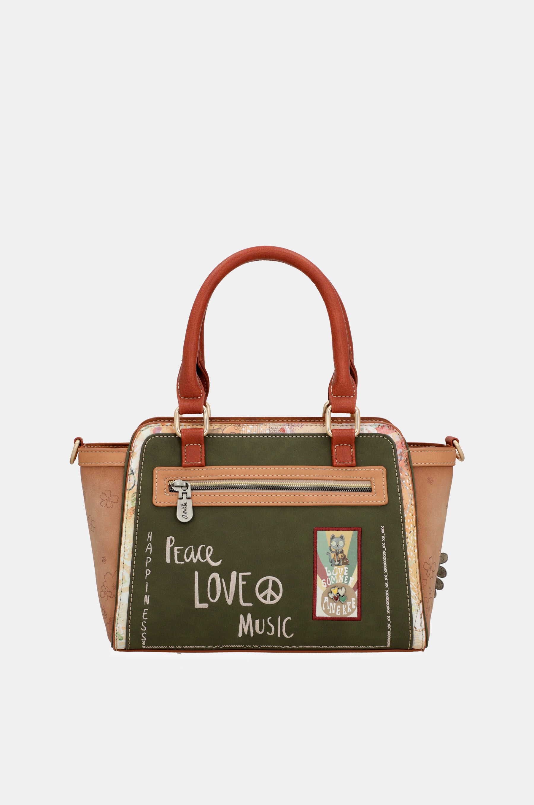 Peace & Love camel bowling bag