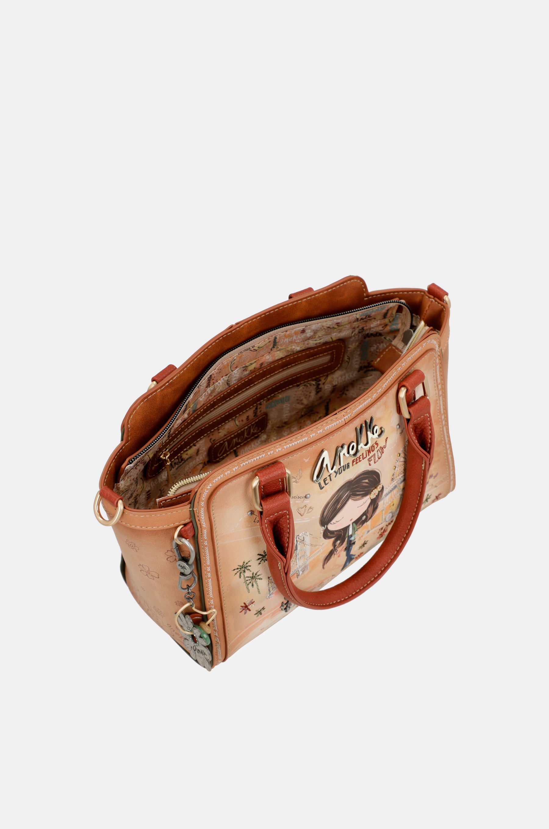 Peace & Love camel bowling bag
