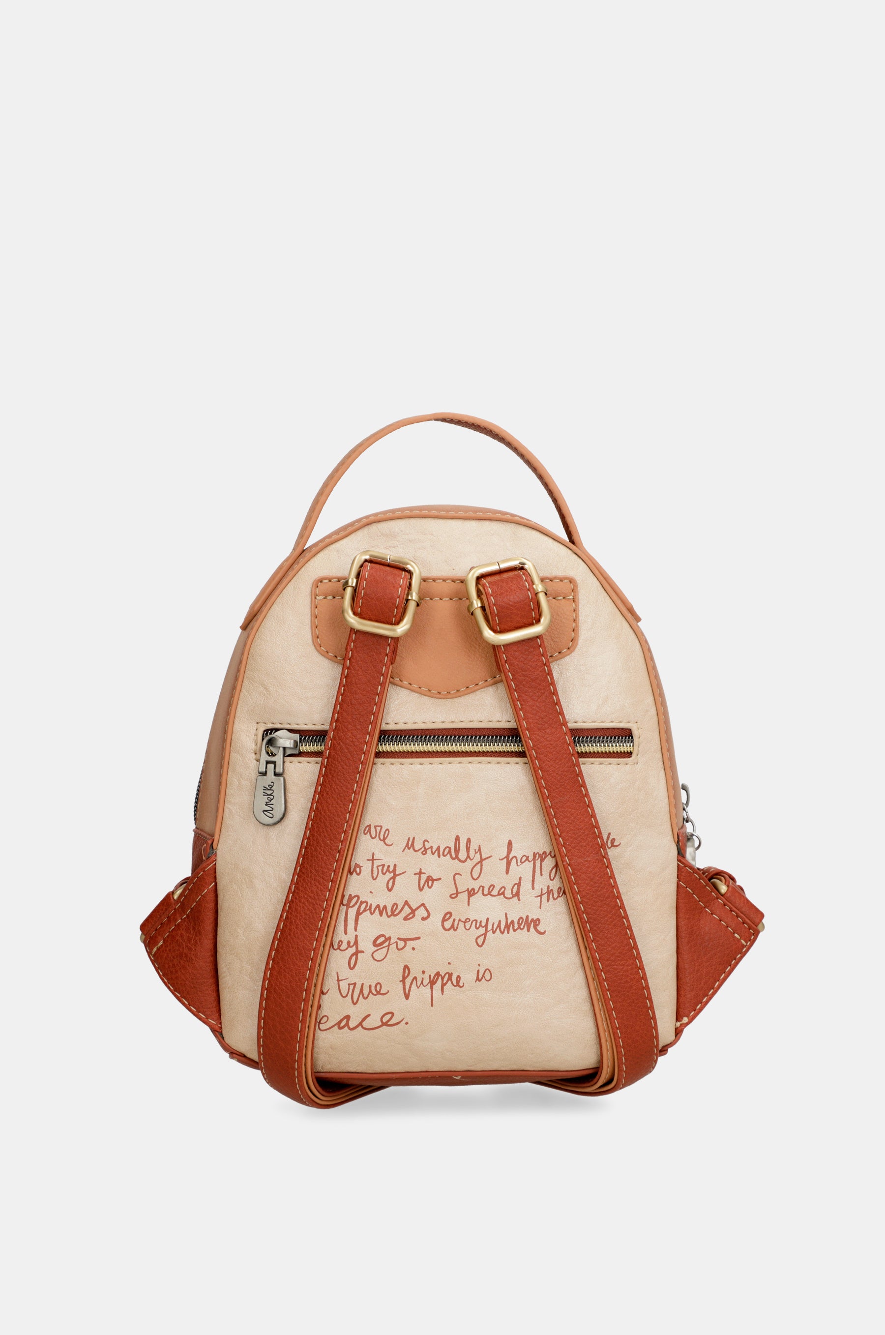 Peace & Love camel small backpack