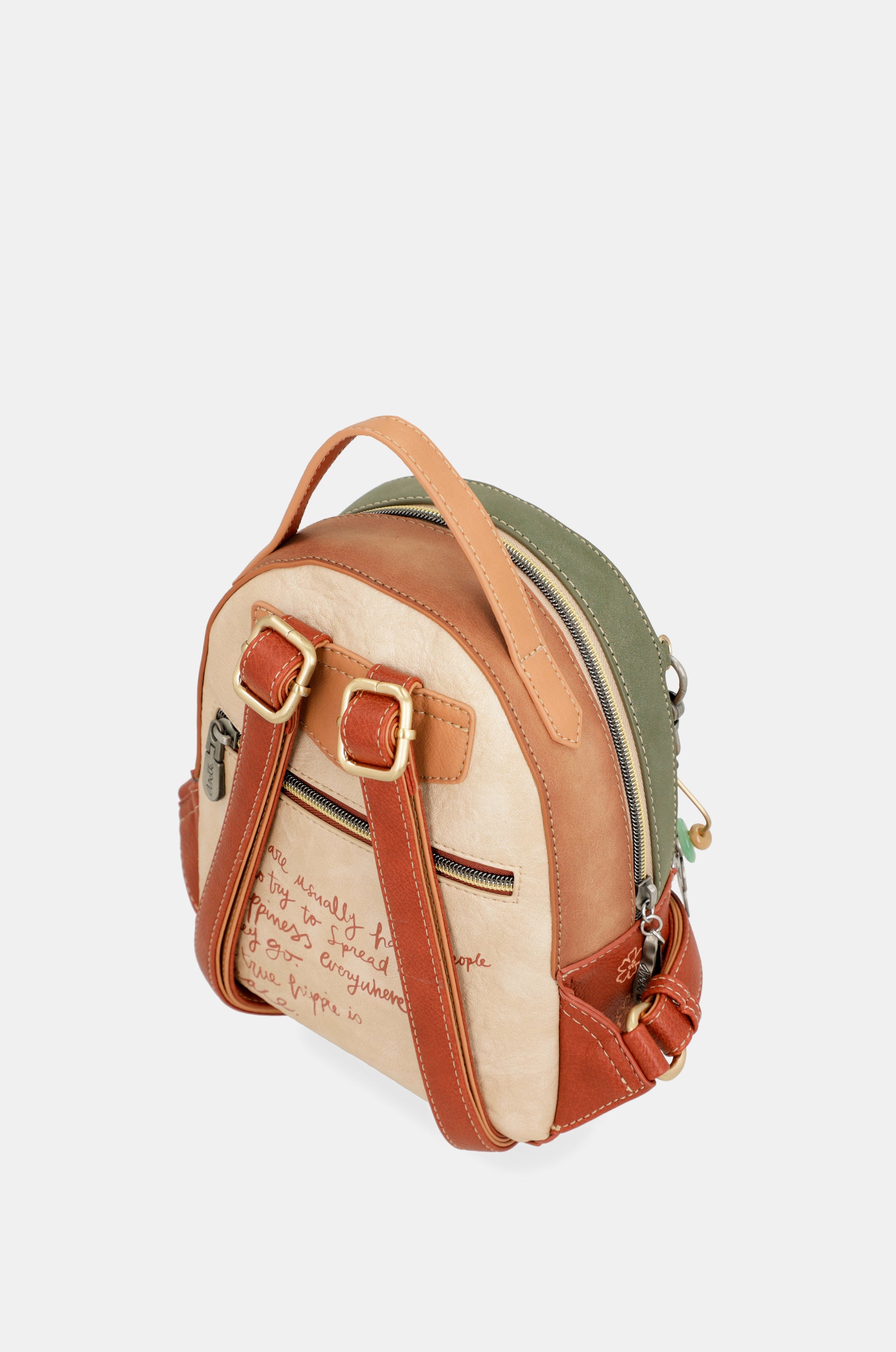 Peace & Love camel small backpack