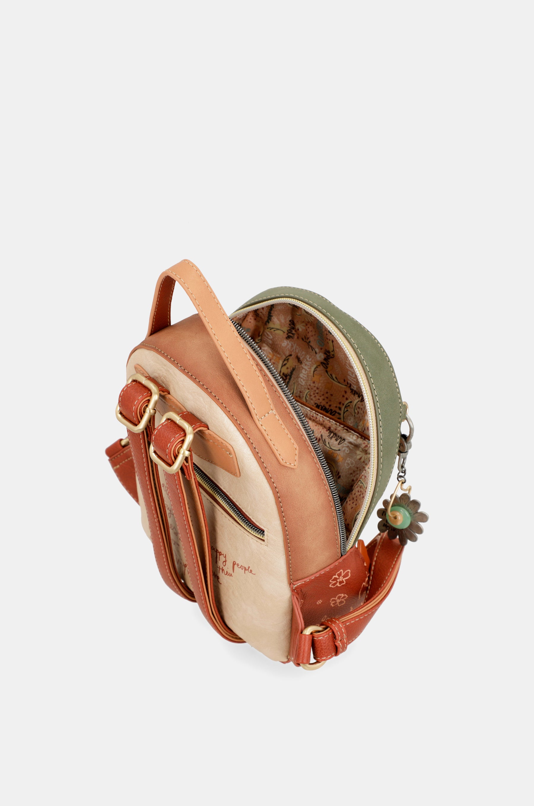 Peace & Love camel small backpack