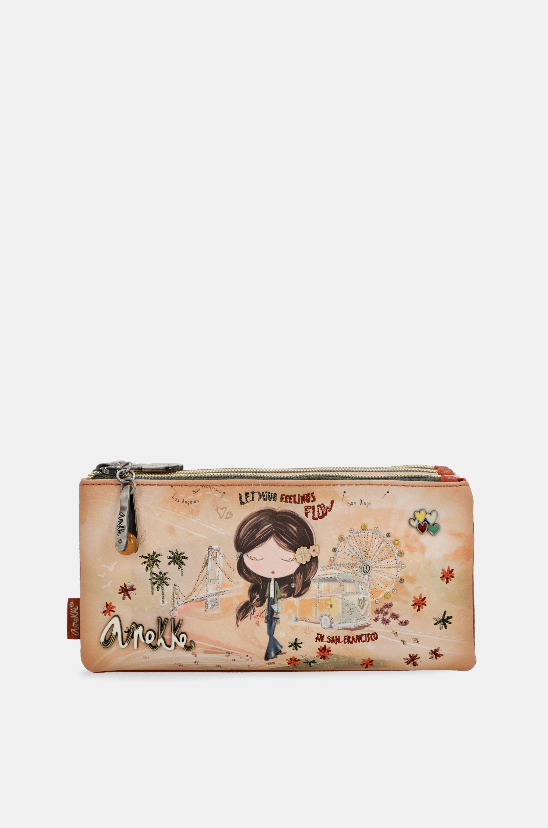Peace & Love camel pencil case