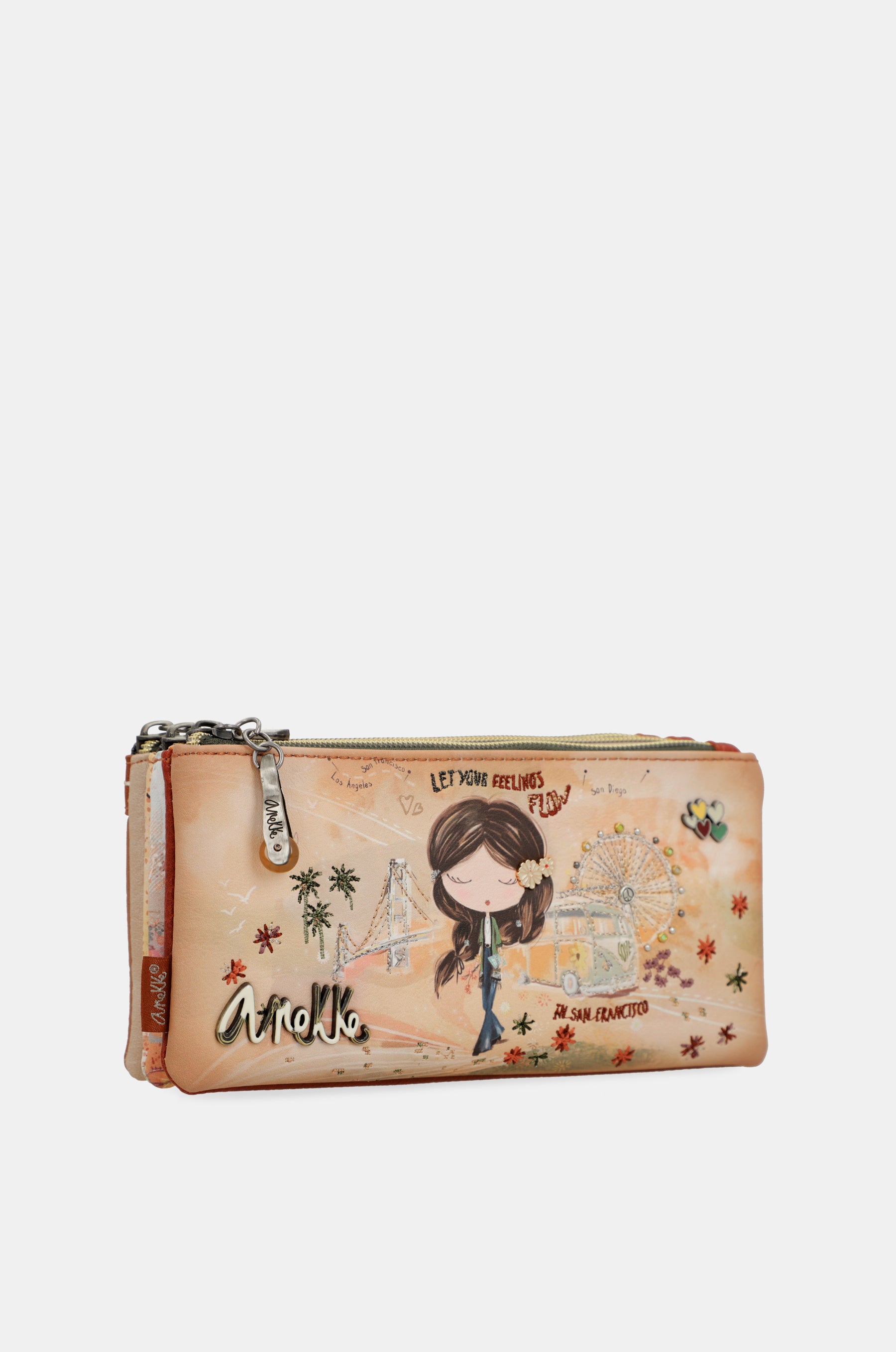 Peace & Love camel pencil case
