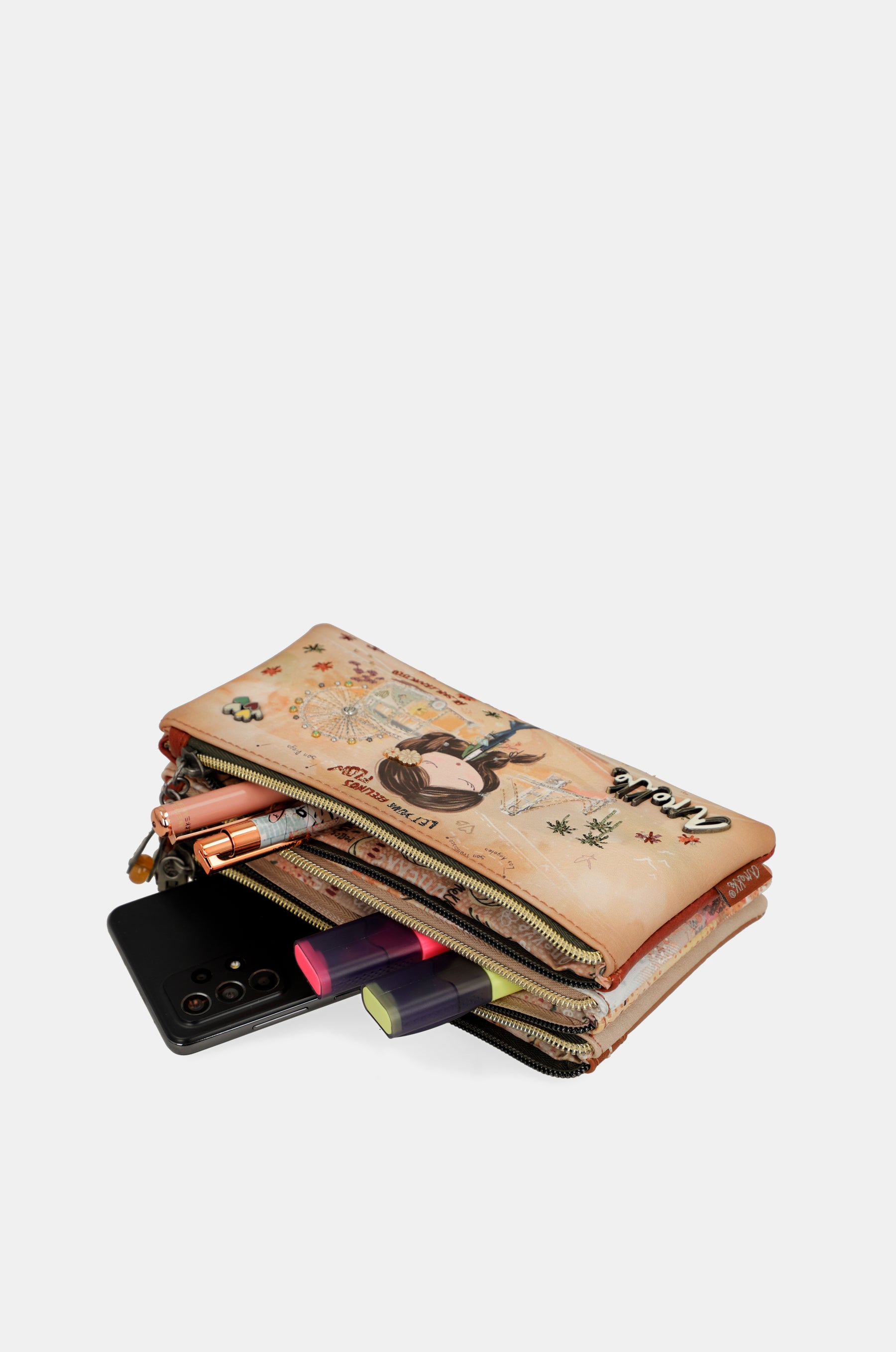 Peace & Love camel pencil case
