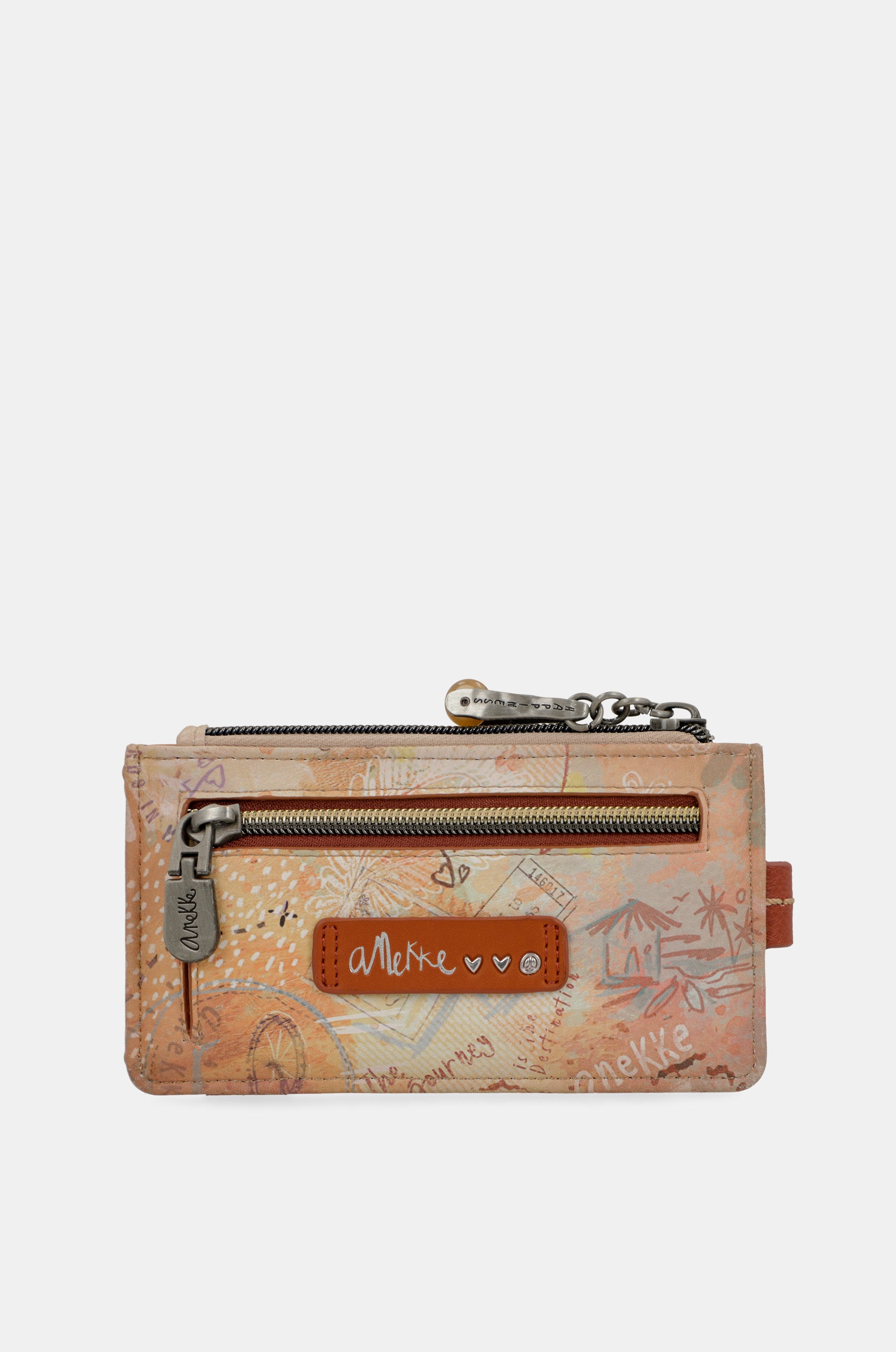Peace & Love camel RFID card holder