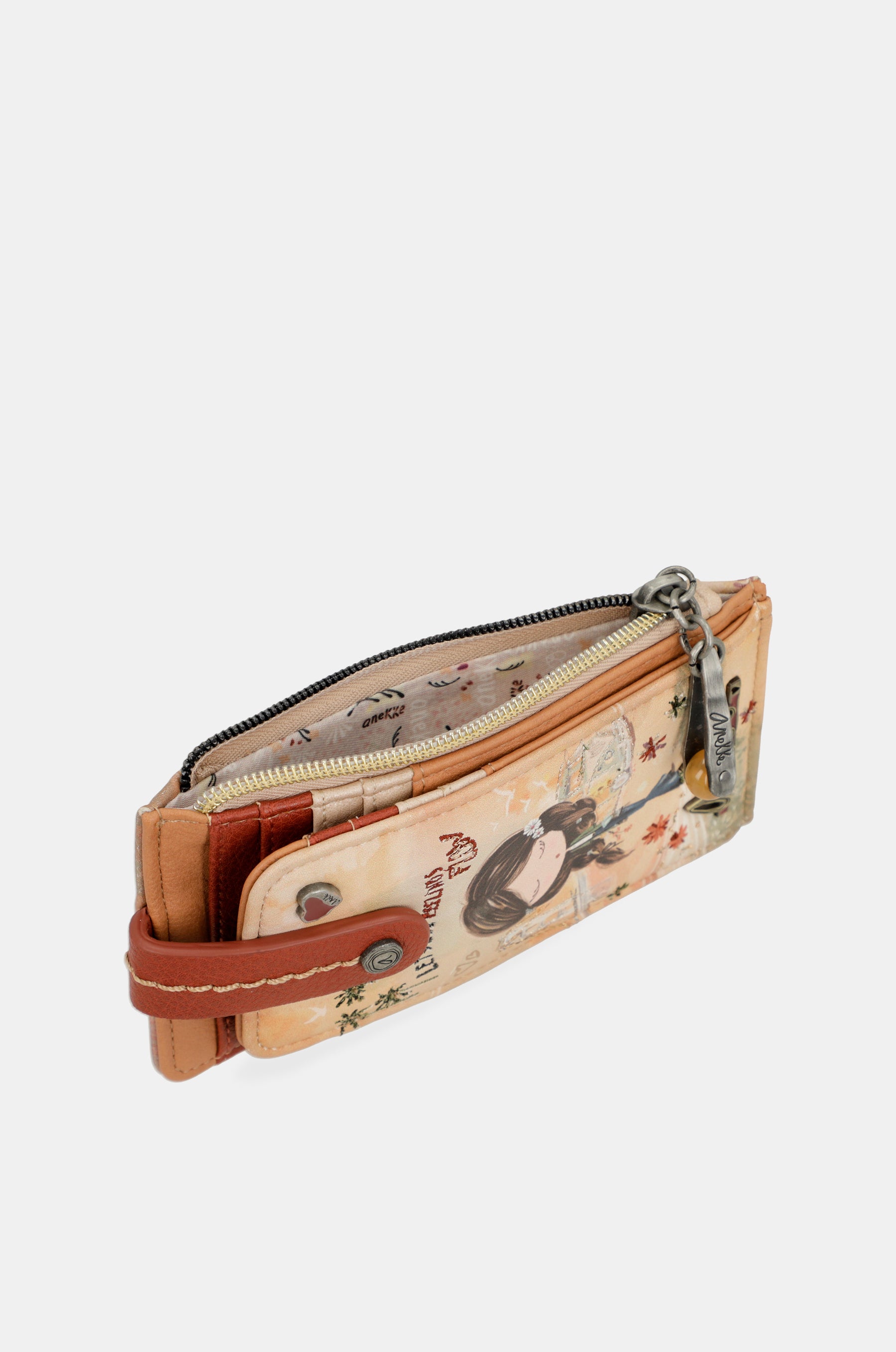 Peace & Love camel RFID card holder