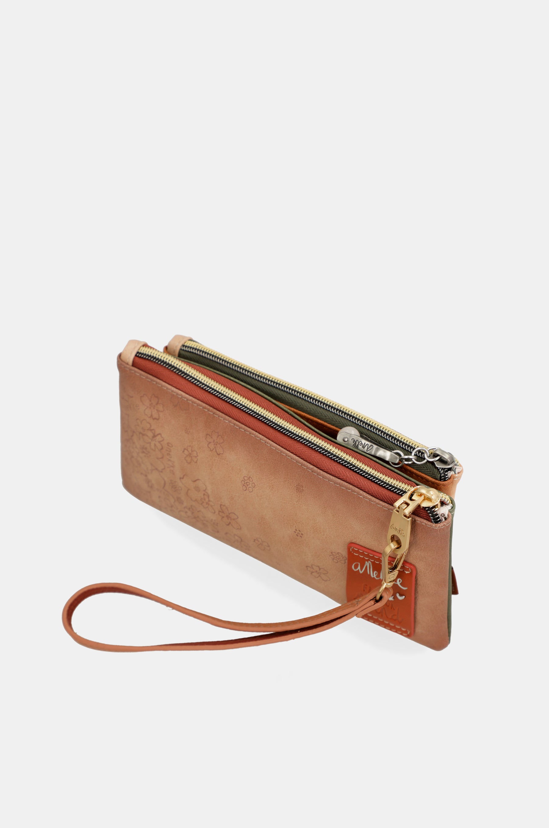Anekke Peace & Love camel RFID wallet
