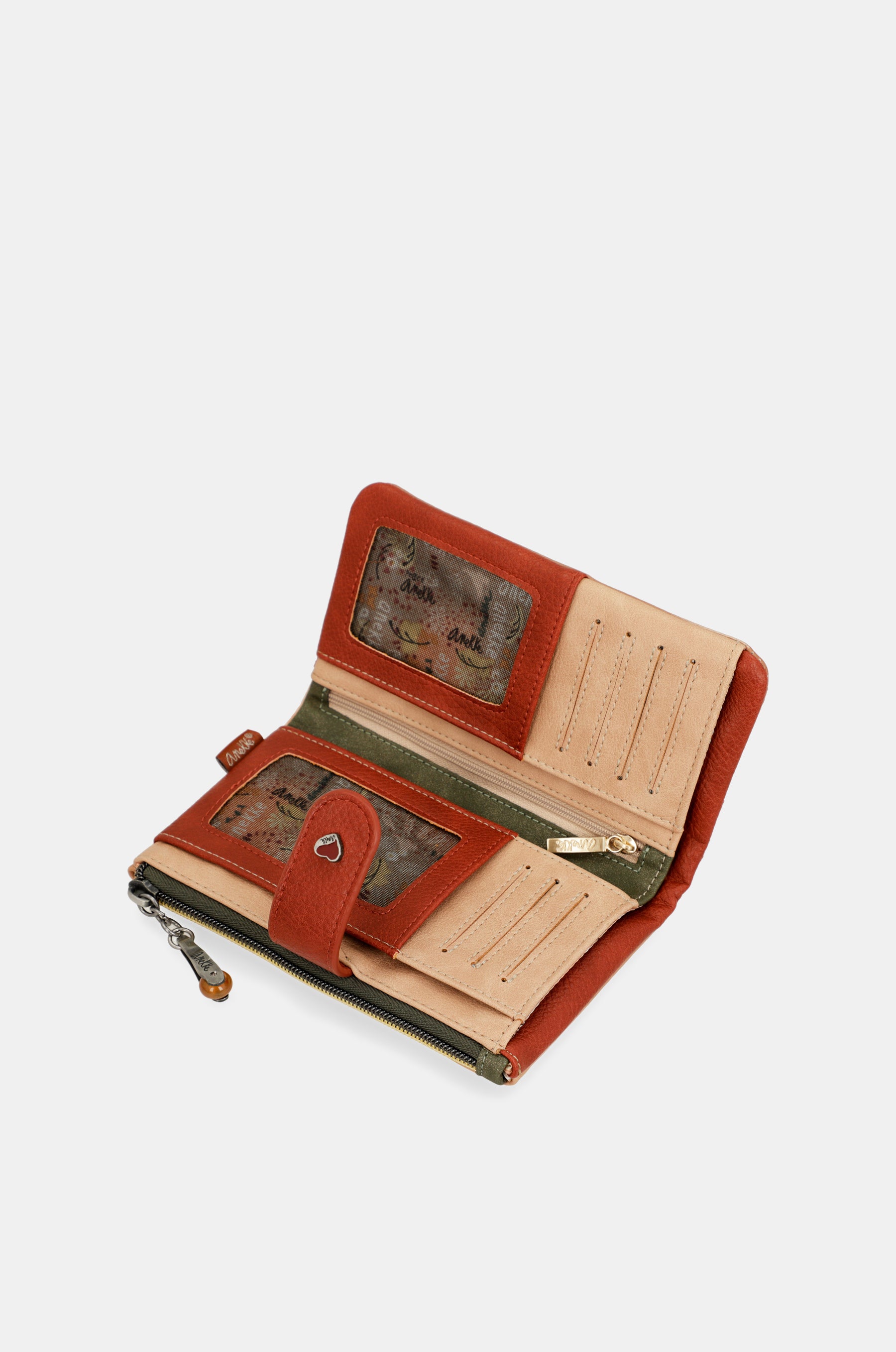 Peace & Love camel flexible RFID wallet