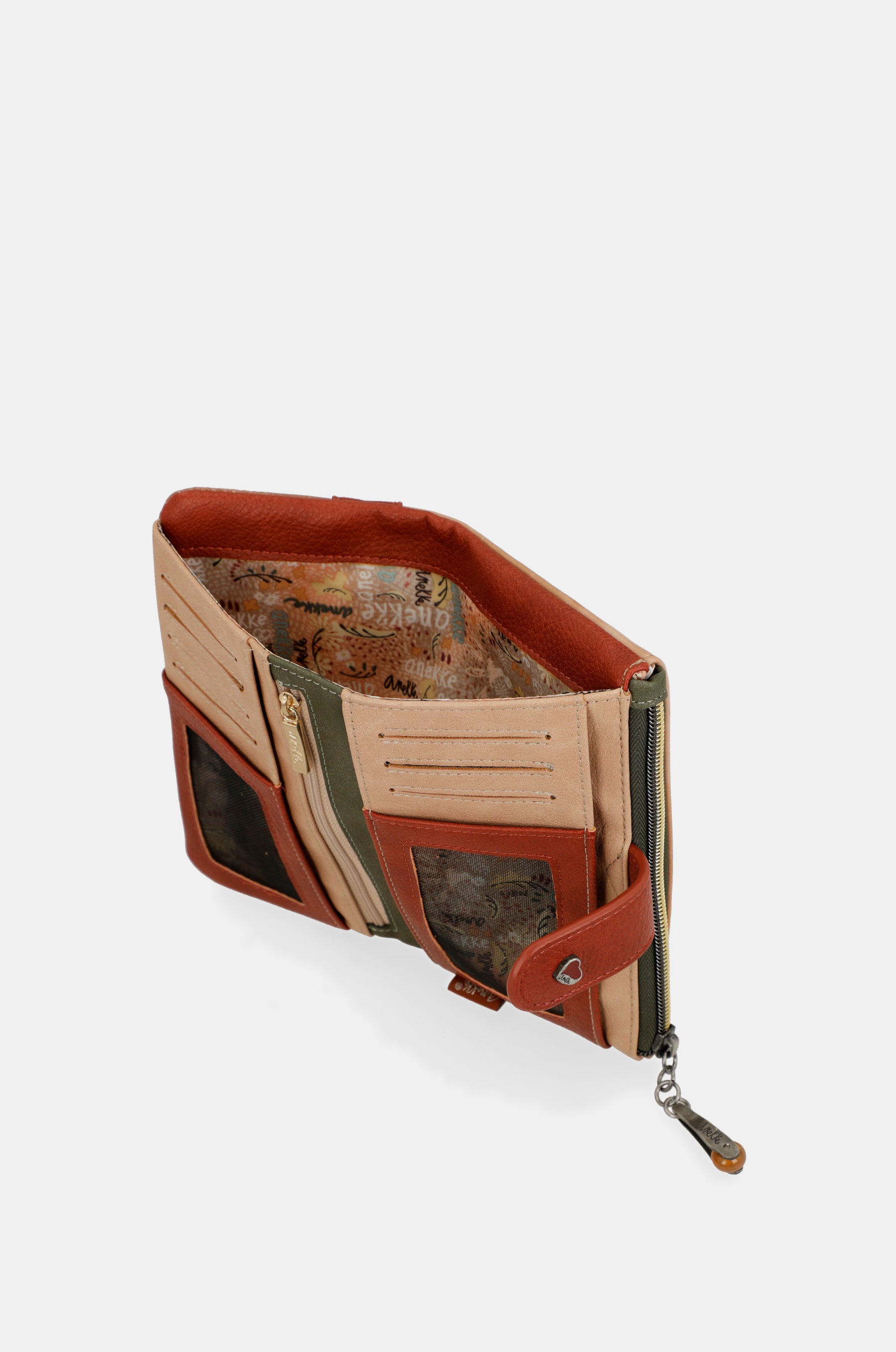 Peace & Love camel flexible RFID wallet
