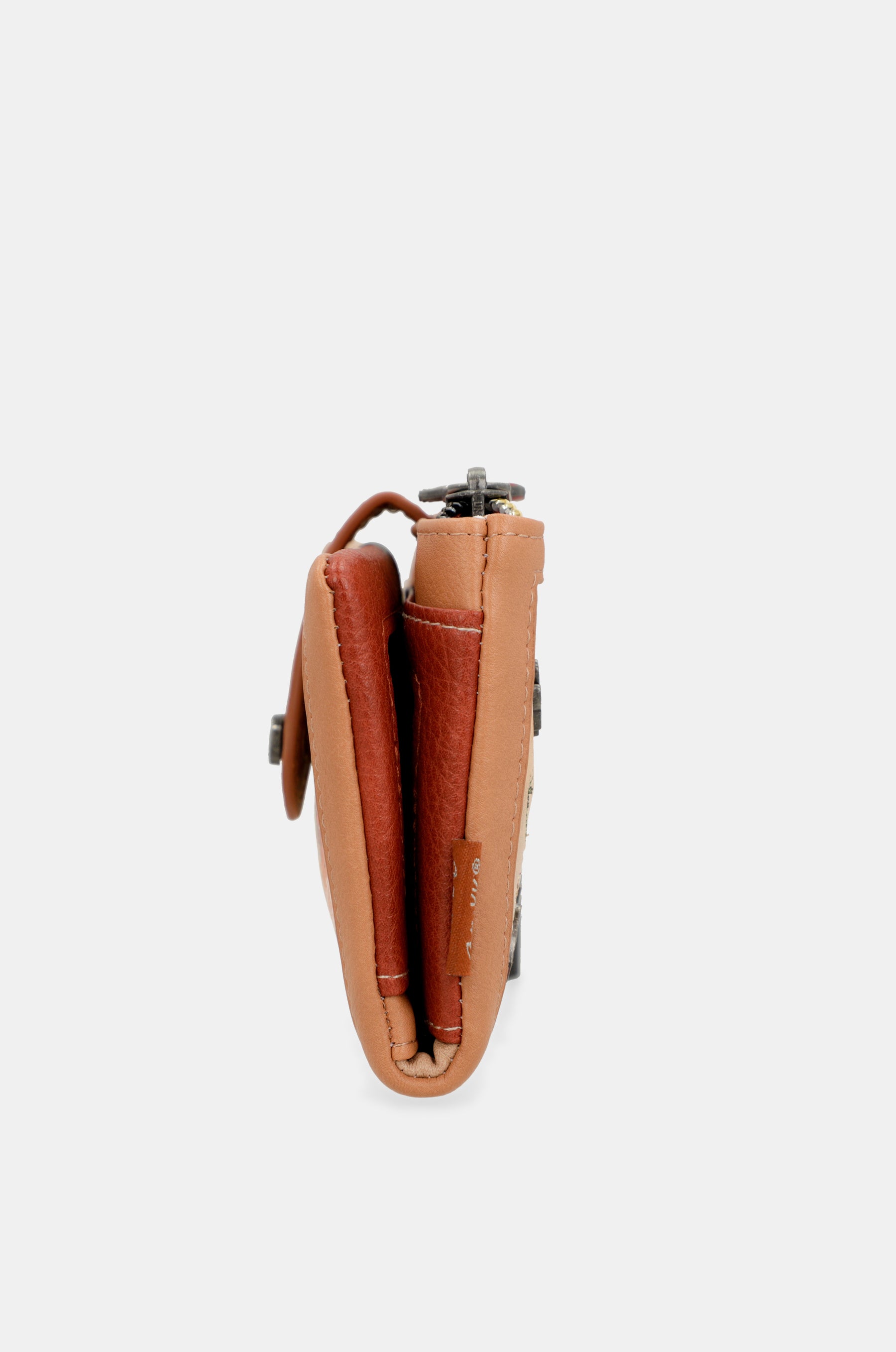 Peace & Love camel small RFID wallet