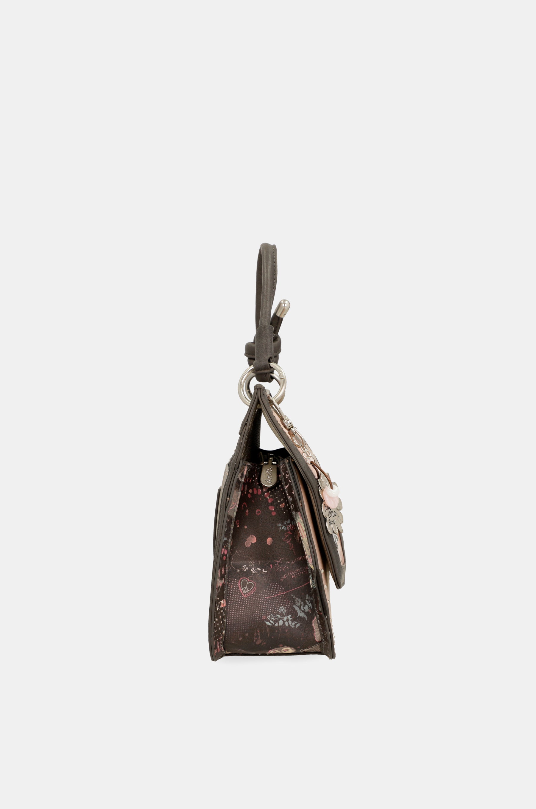 Peace & Love pink flap bag