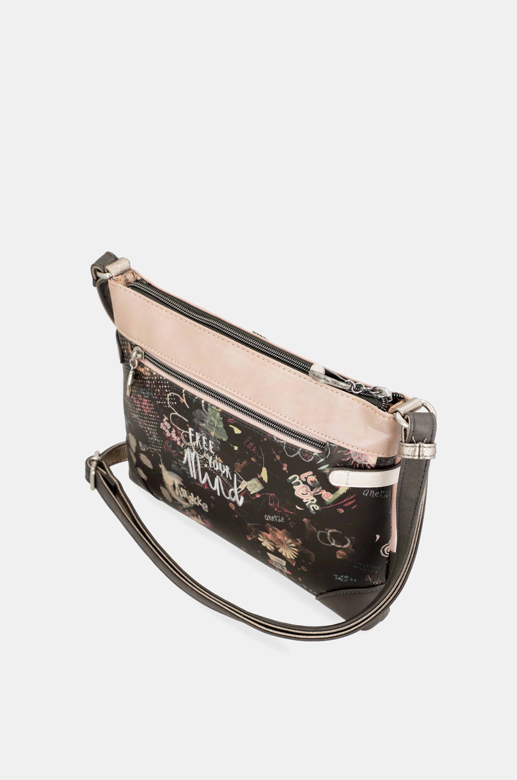 Peace & Love pink medium crossbody bag